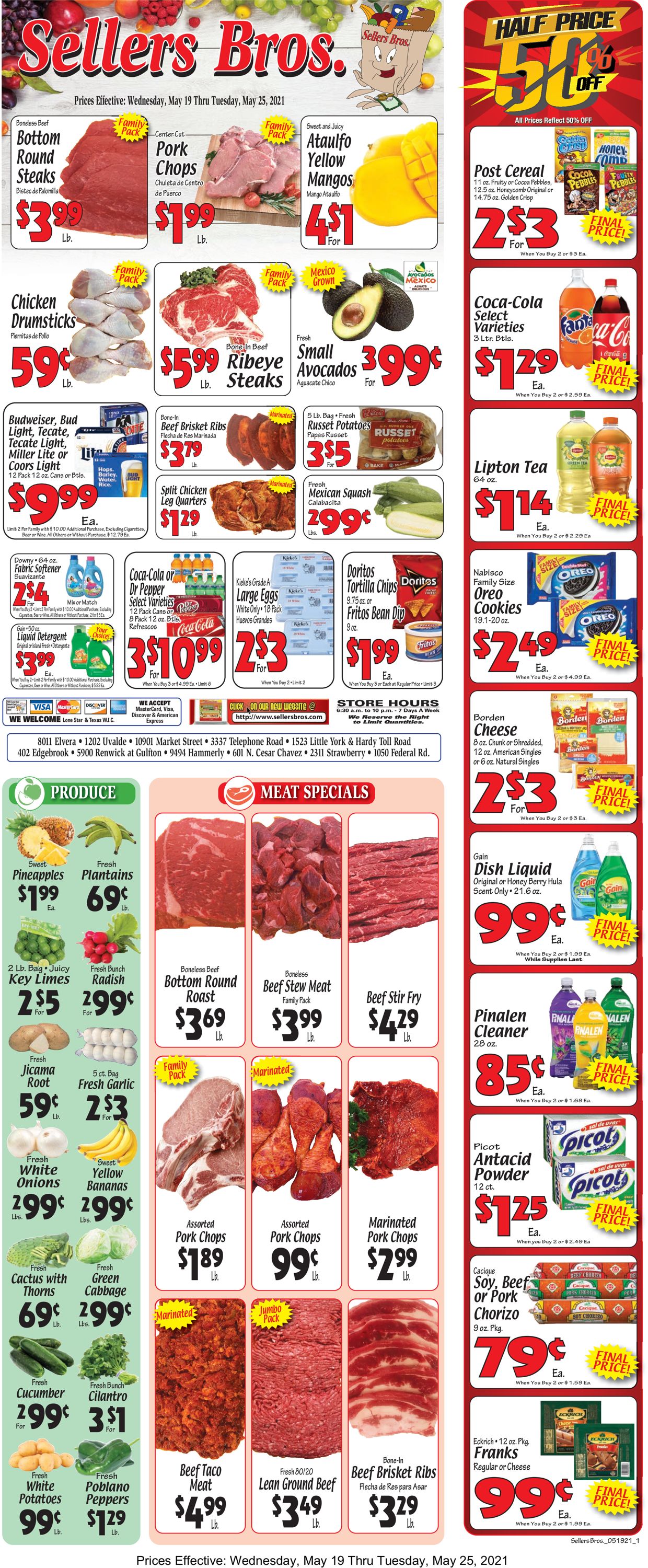 Sellers Bros. Ad from 05/19/2021