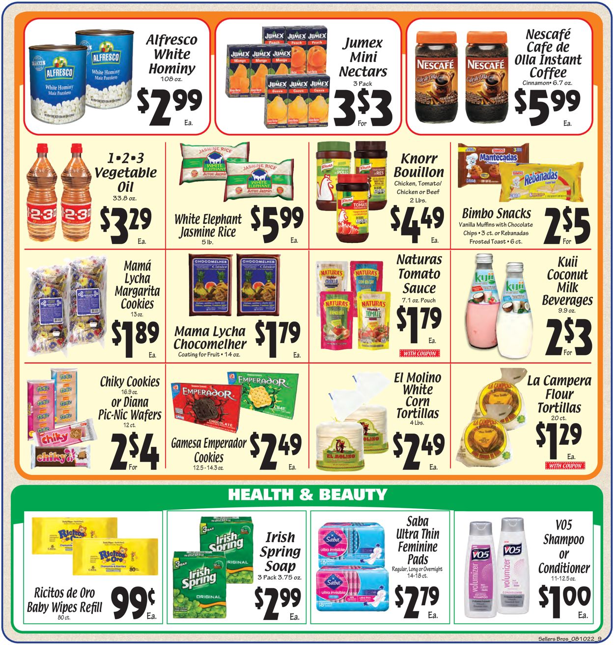 Sellers Bros. Ad from 08/10/2022
