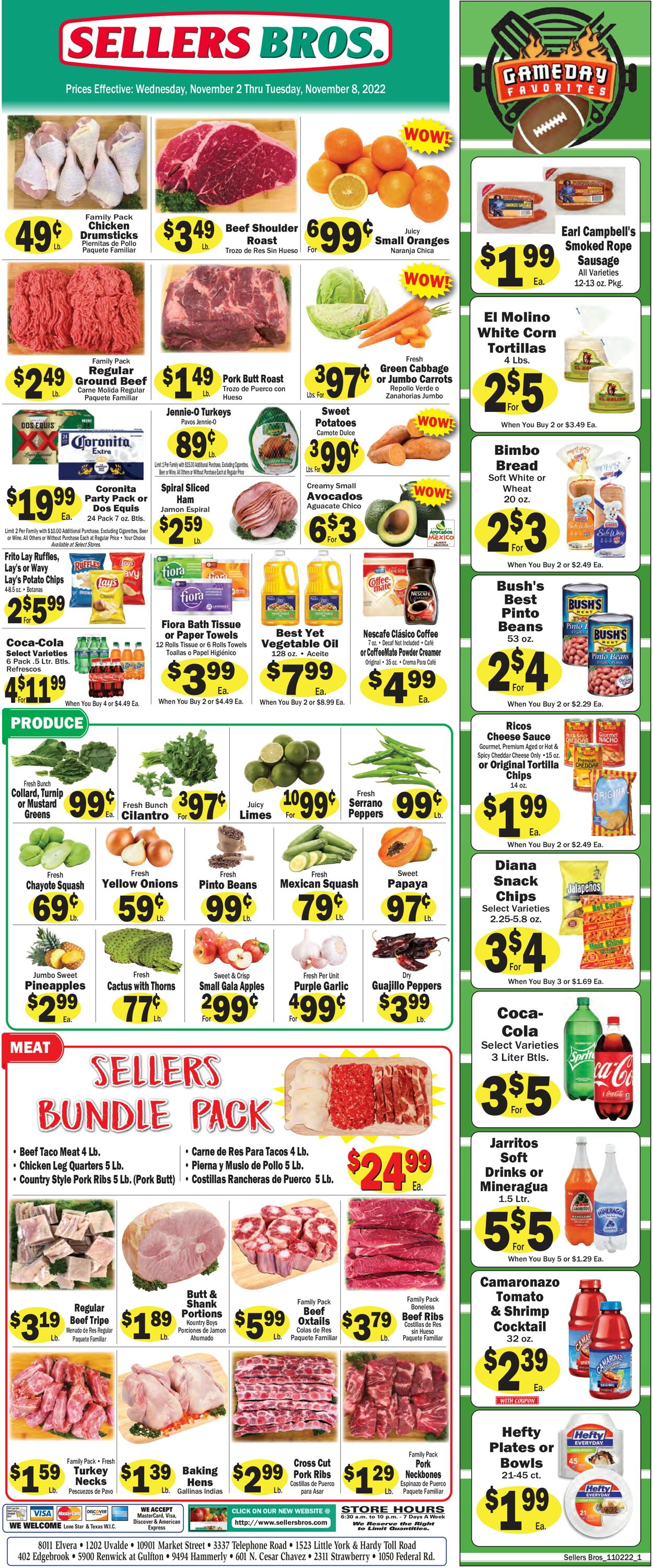 Sellers Bros. Ad from 11/02/2022