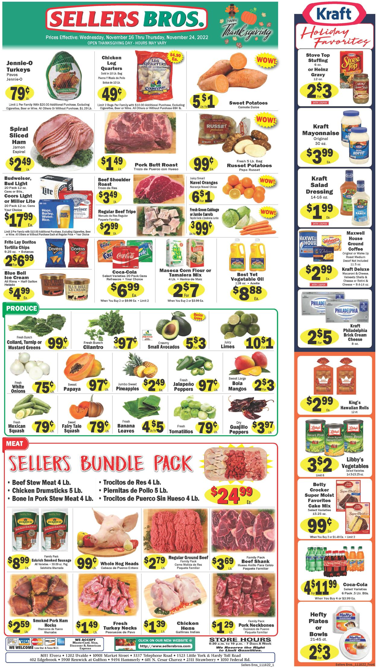 Sellers Bros. Ad from 11/16/2022