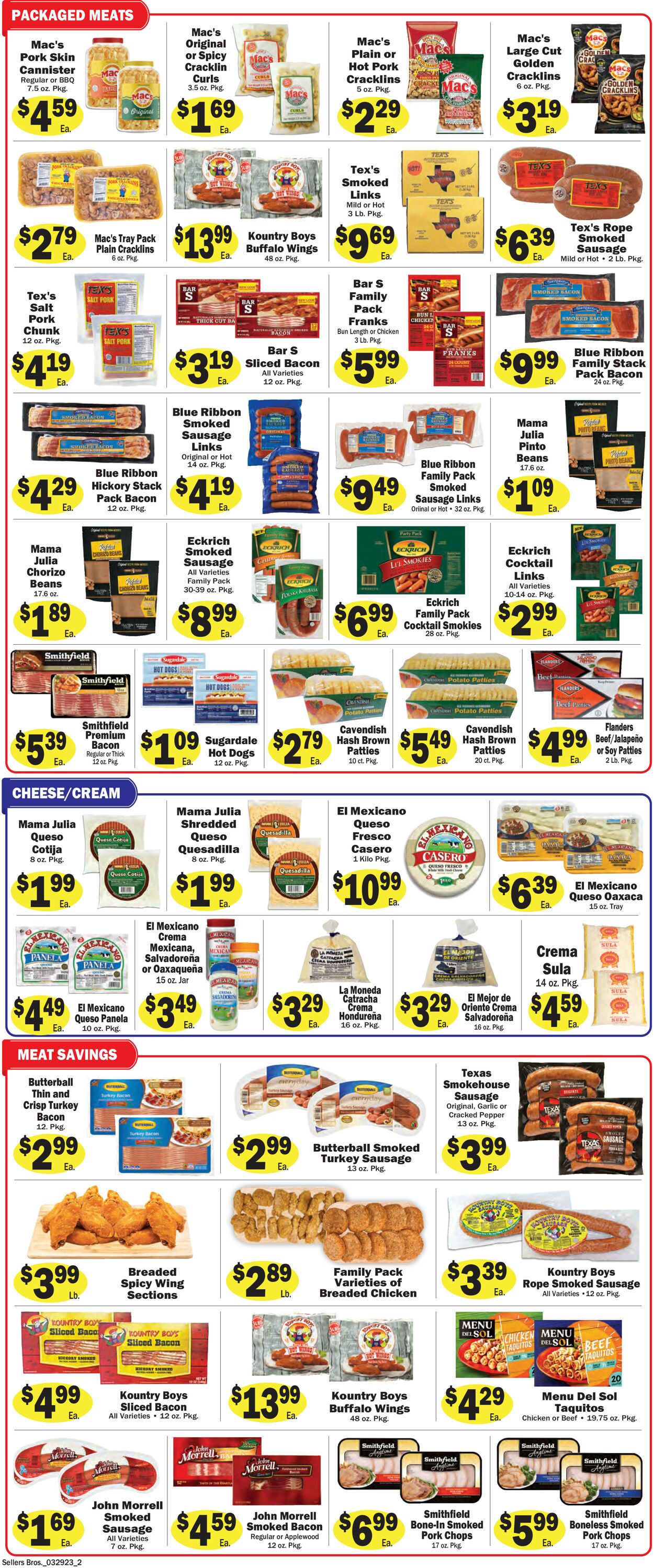 Sellers Bros. Ad from 03/29/2023