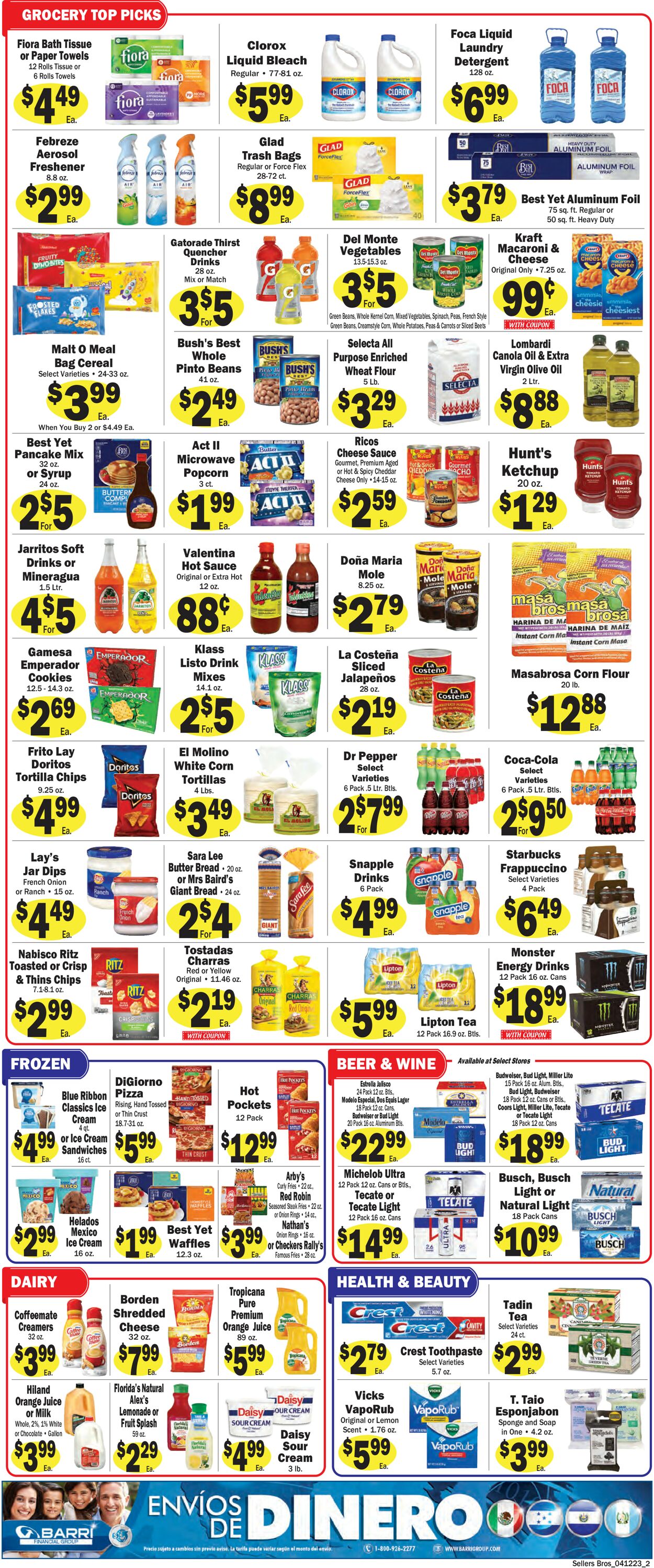Sellers Bros. Ad from 04/12/2023