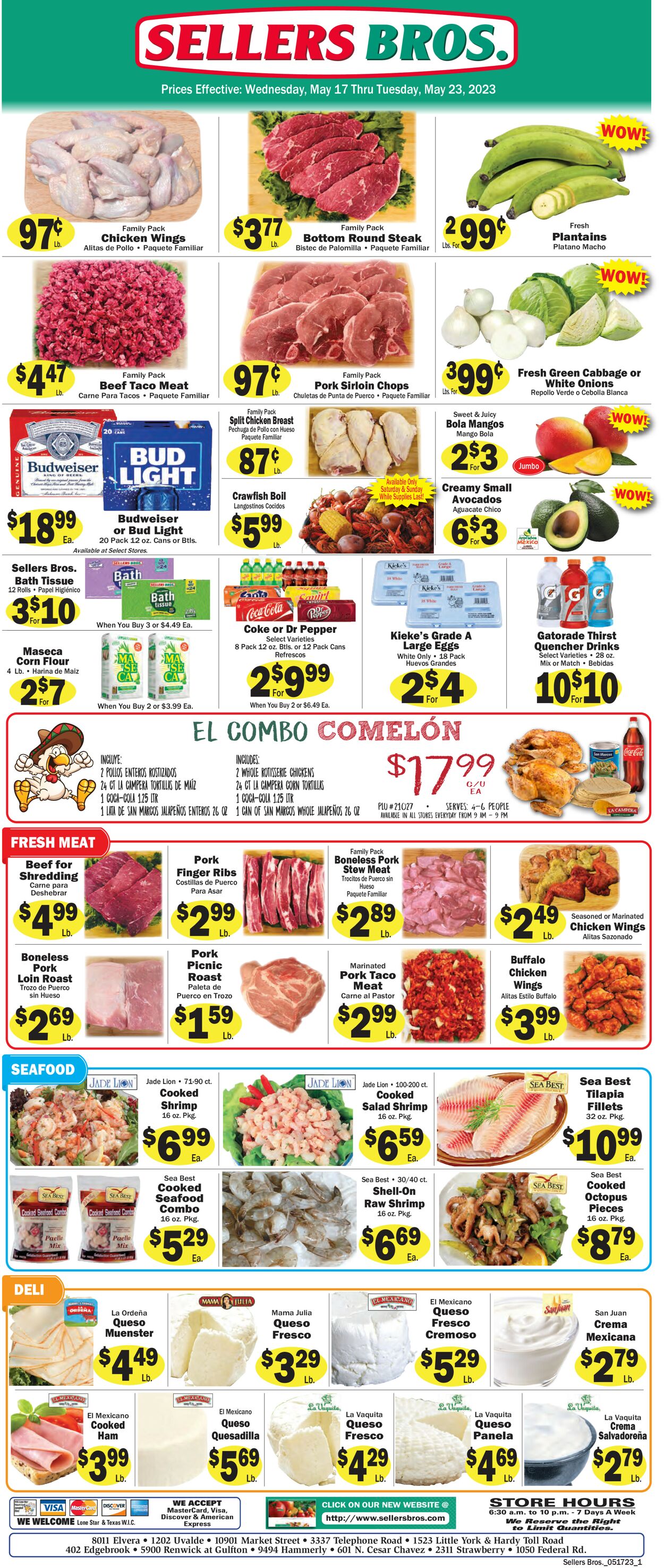 Sellers Bros. Ad from 05/17/2023