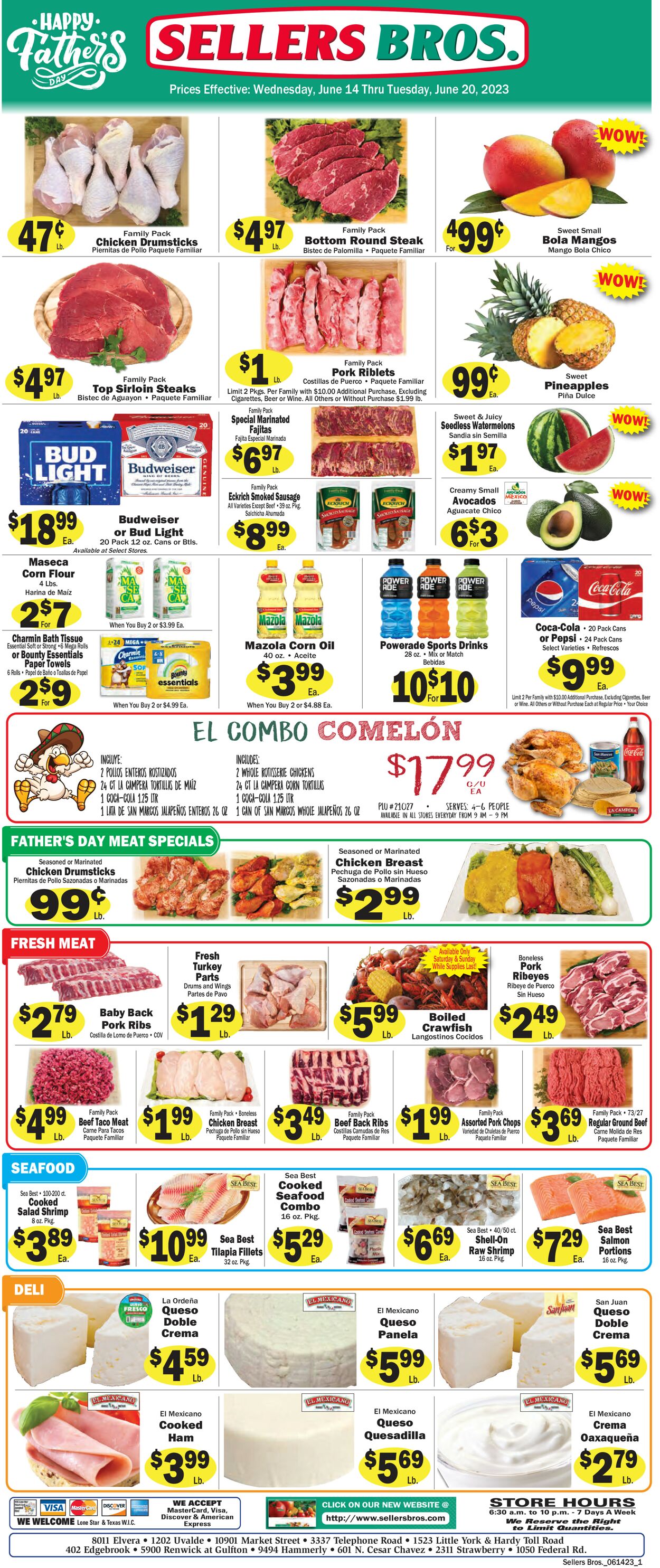 Sellers Bros. Ad from 06/14/2023