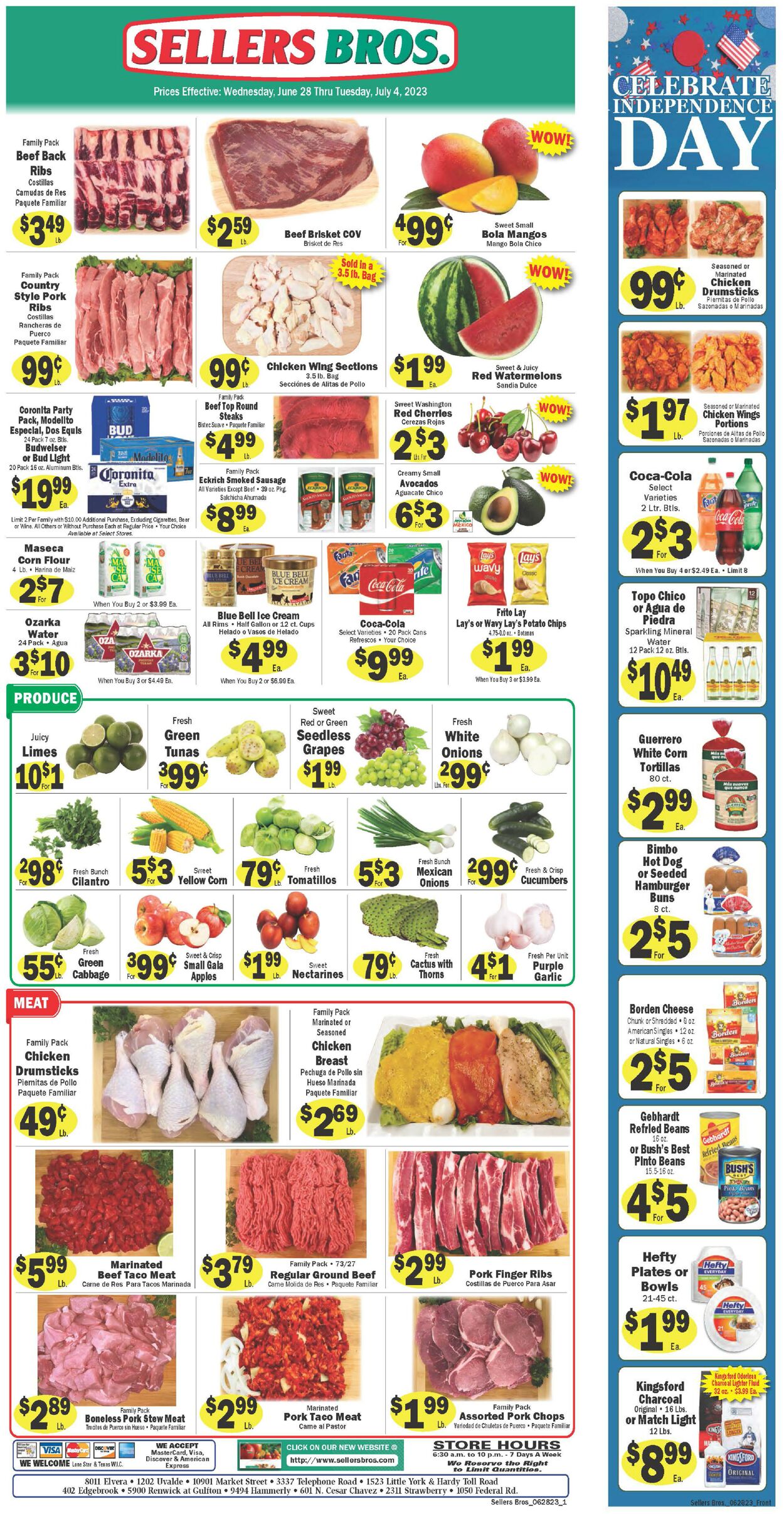 Sellers Bros. Ad from 06/28/2023