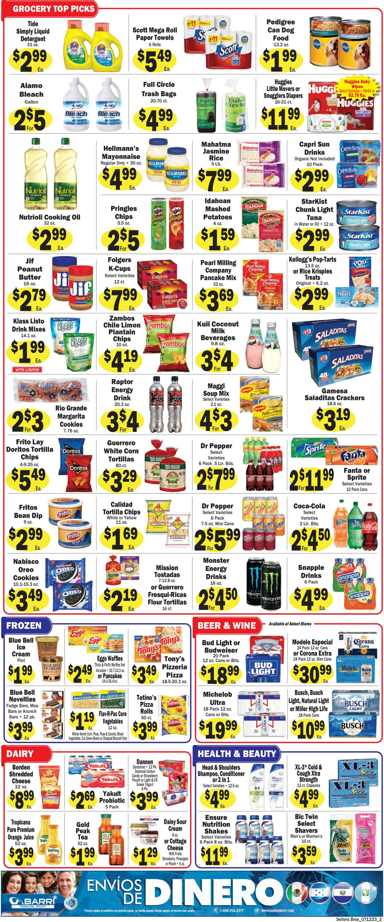 Sellers Bros. Ad from 07/12/2023