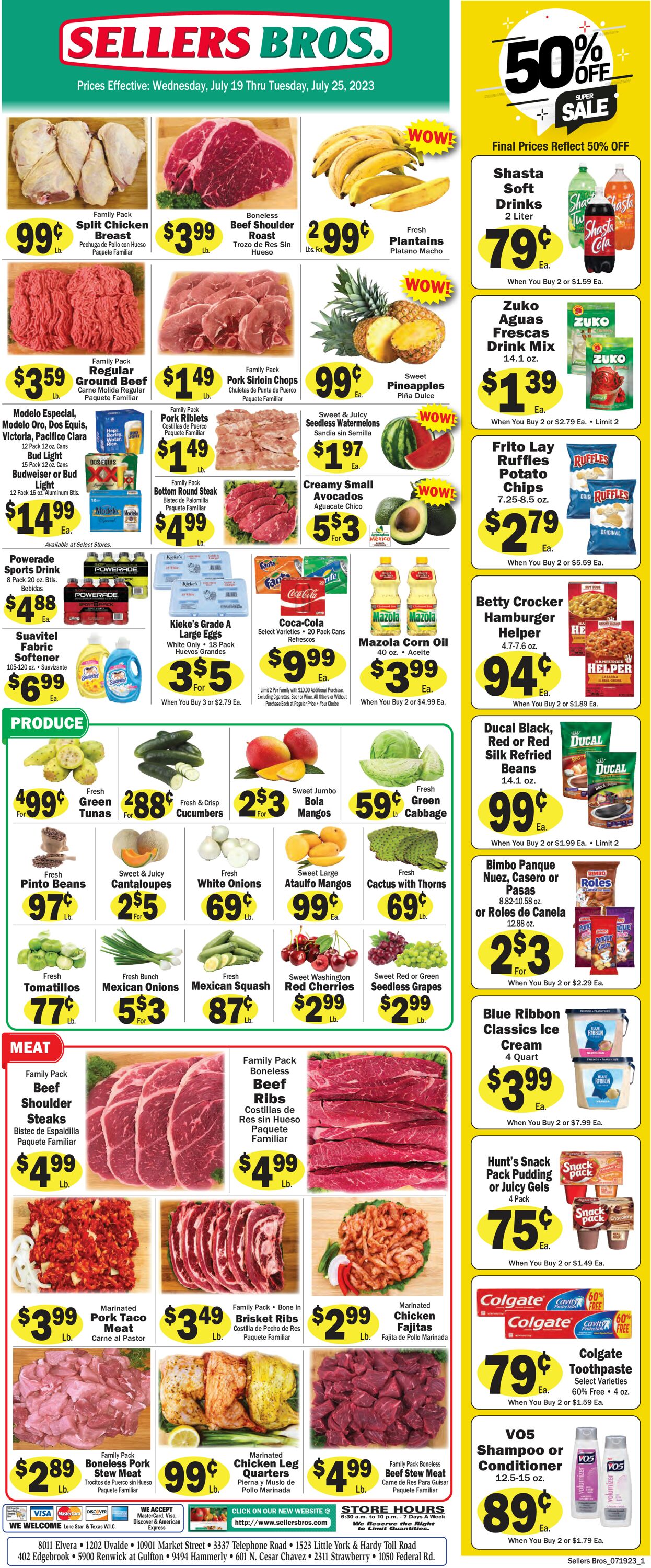Sellers Bros. Ad from 07/19/2023