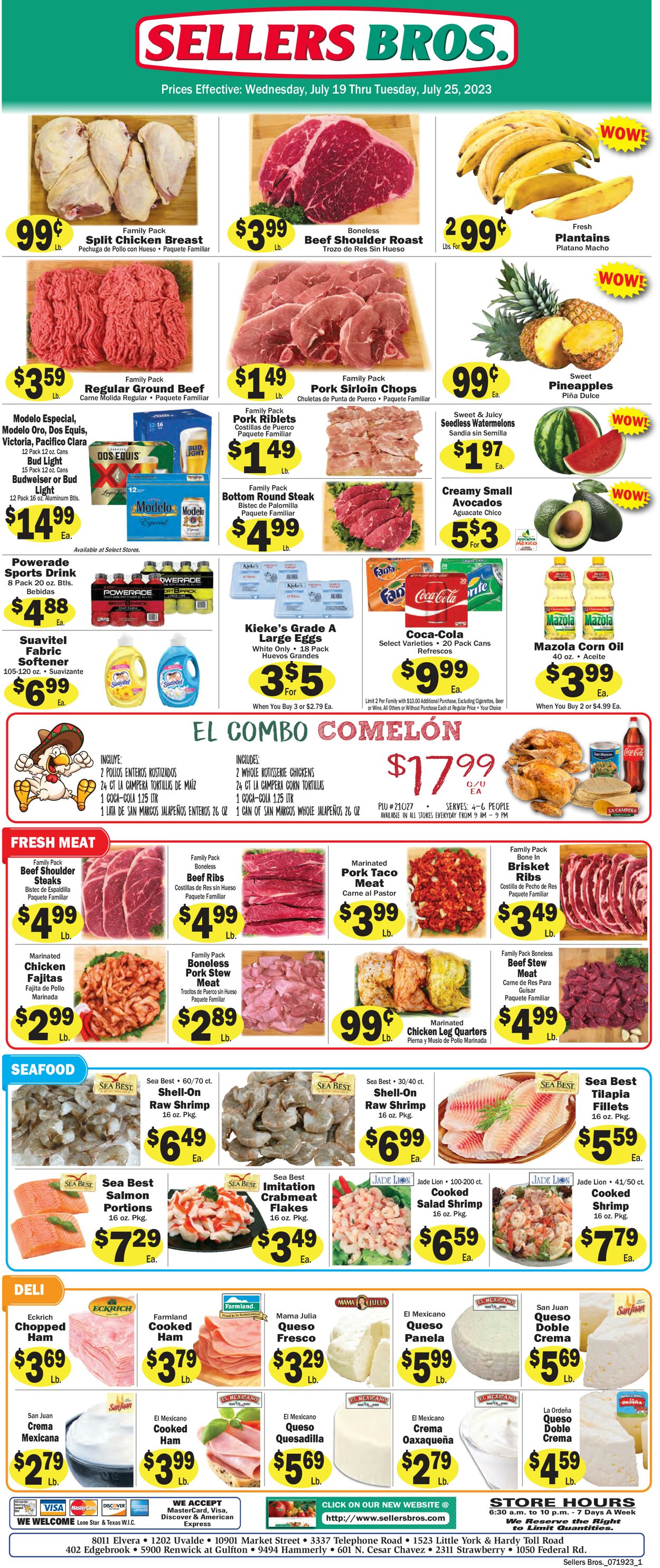Sellers Bros. Ad from 07/19/2023