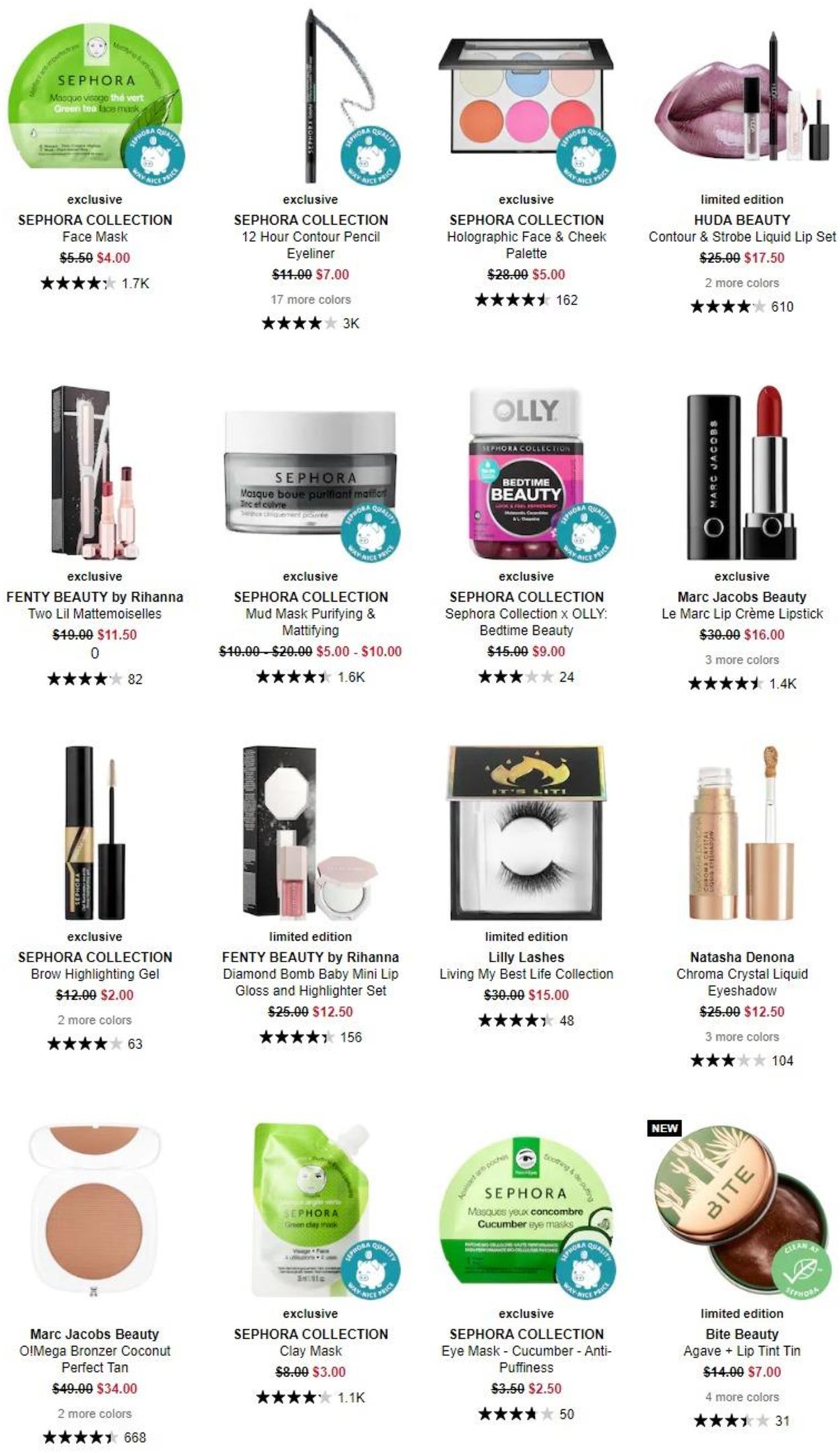 Sephora Ad from 11/27/2020