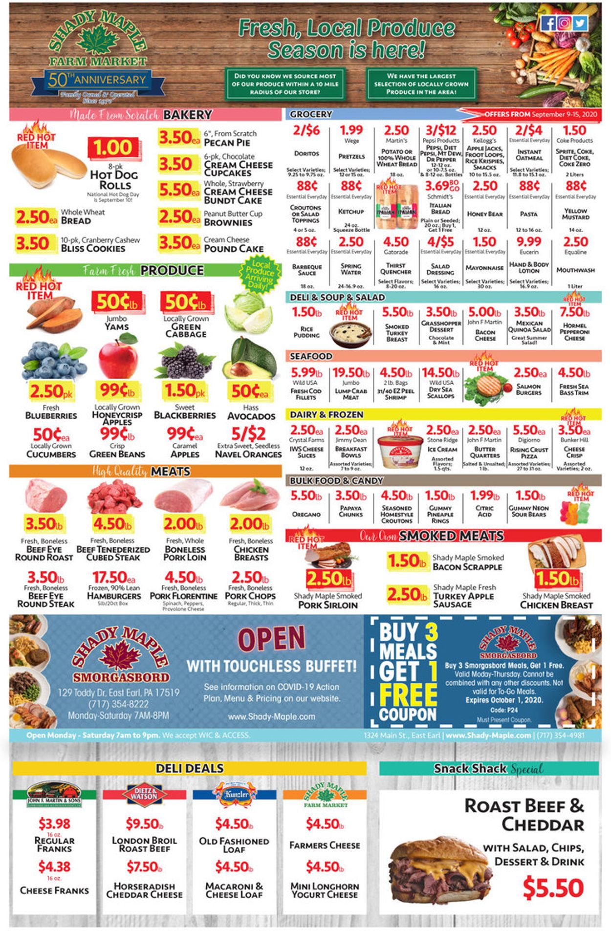 Shady Maple Ad from 09/09/2020