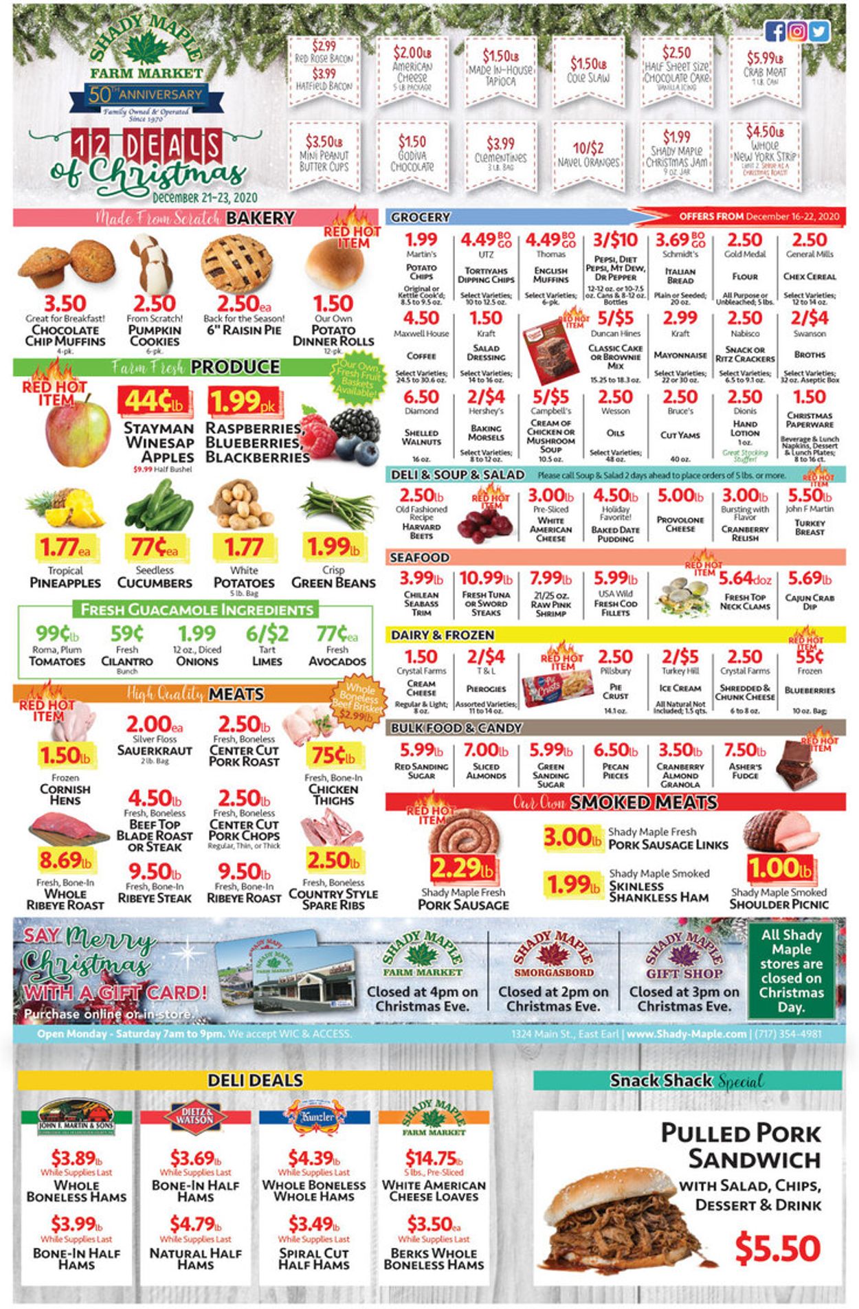 Shady Maple Ad from 12/16/2020
