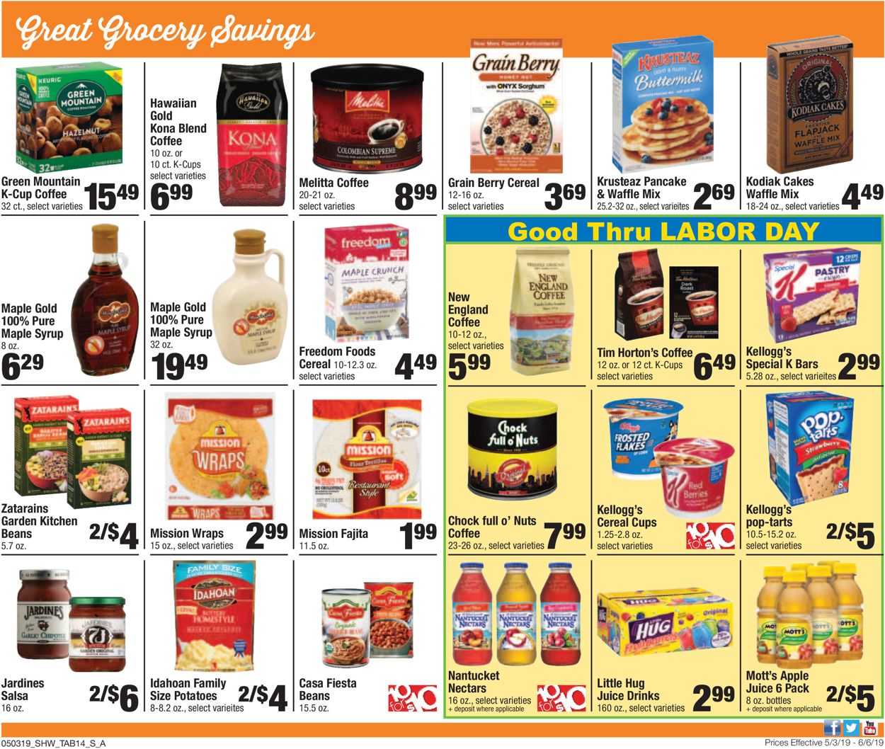 Shaw’s Ad from 05/03/2019
