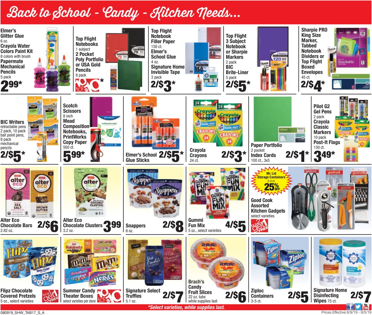 Shaw’s Ad from 08/09/2019