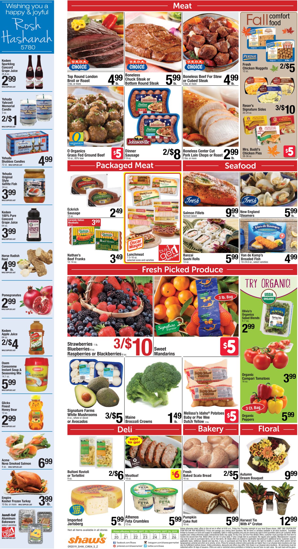 Shaw’s Ad from 09/20/2019