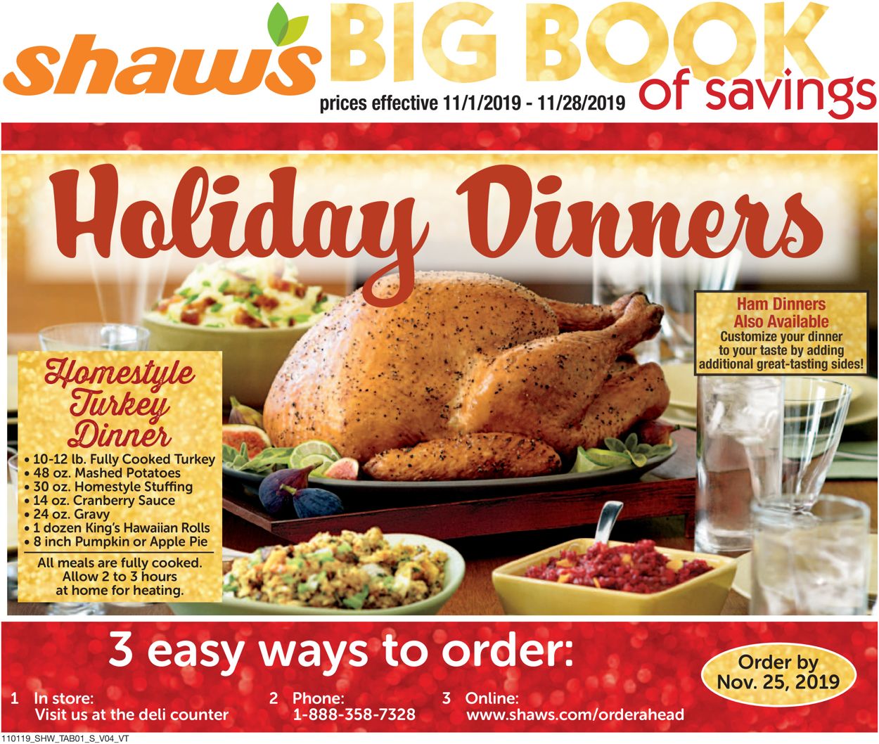 Shaw’s Current weekly ad 11/01 11/28/2019