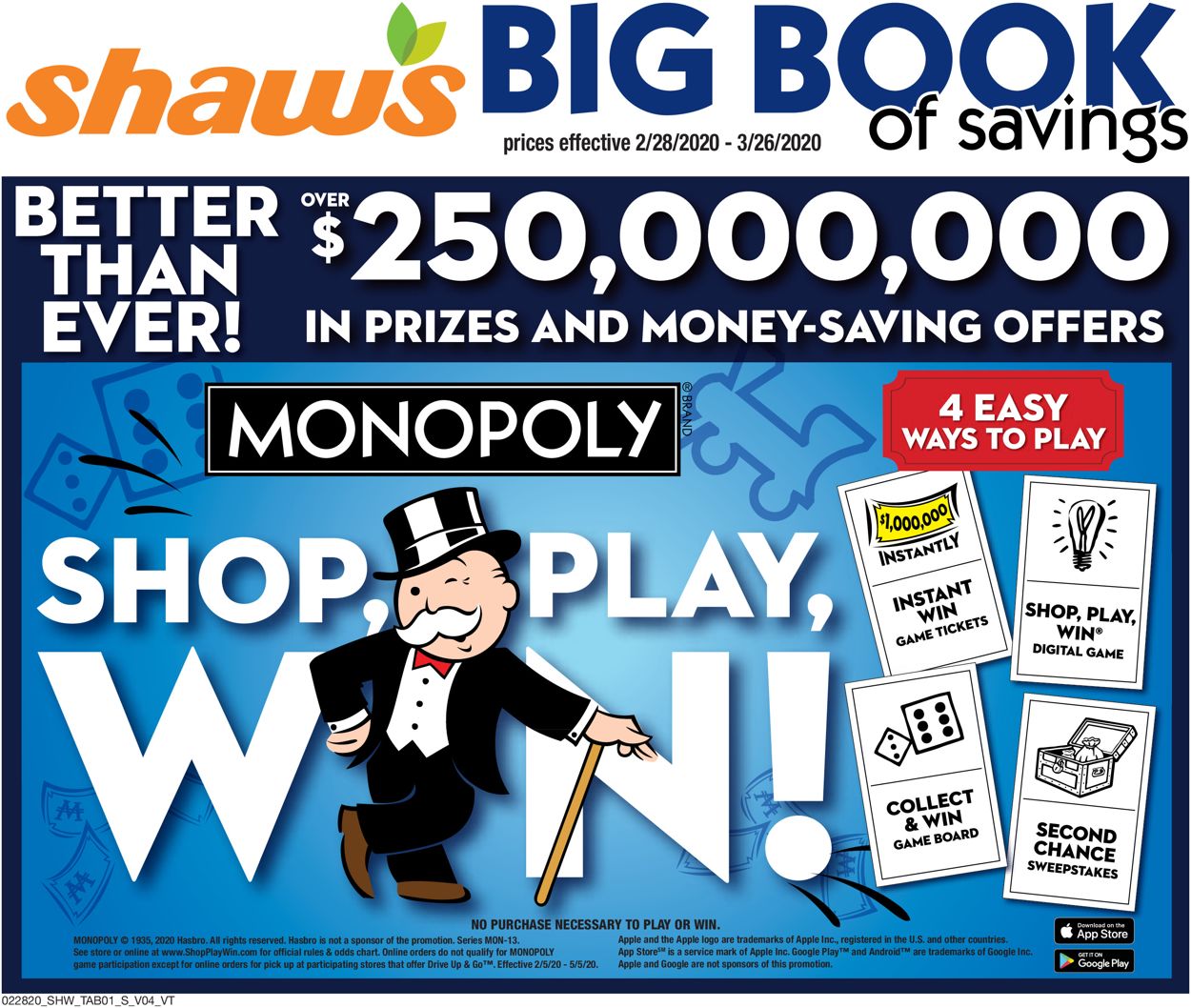 Shaw’s Ad from 02/28/2020