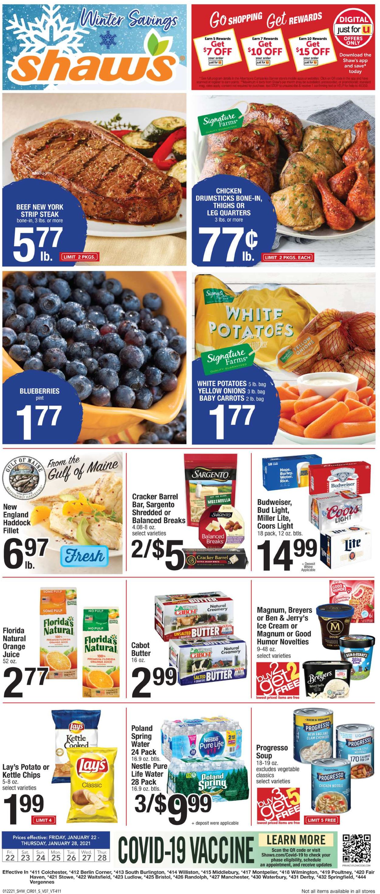 Shaw’s Ad from 01/22/2021