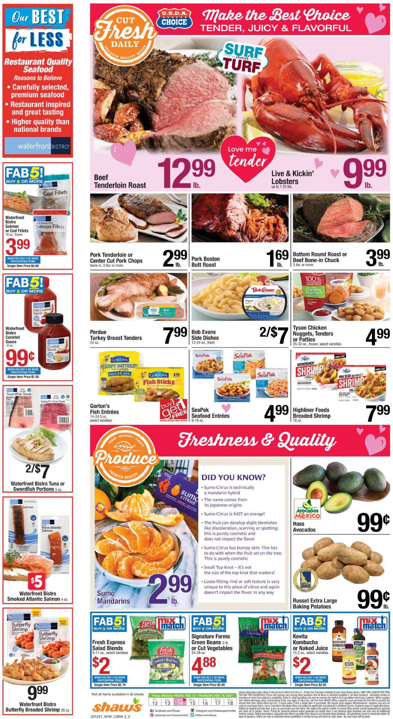 Shaw’s Ad from 02/12/2021