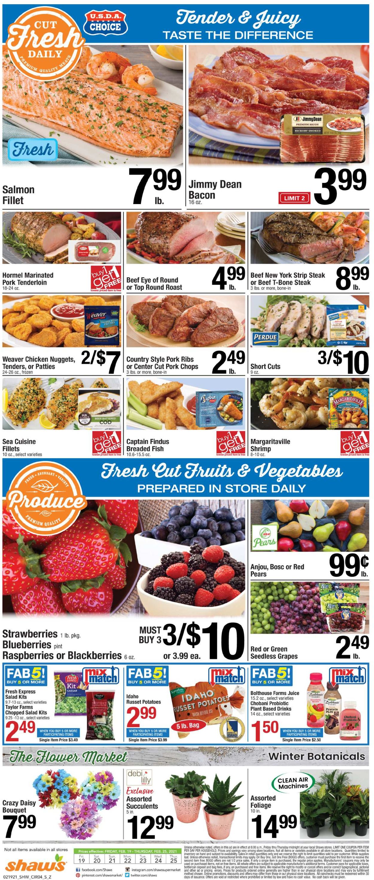 Shaw’s Ad from 02/19/2021