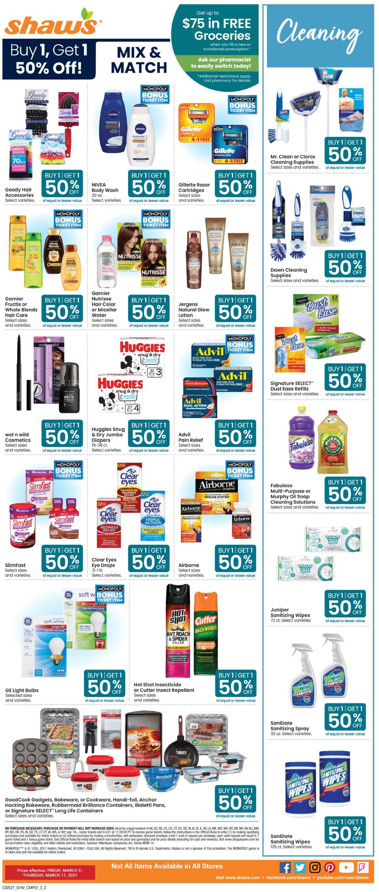 Shaw’s Ad from 03/05/2021