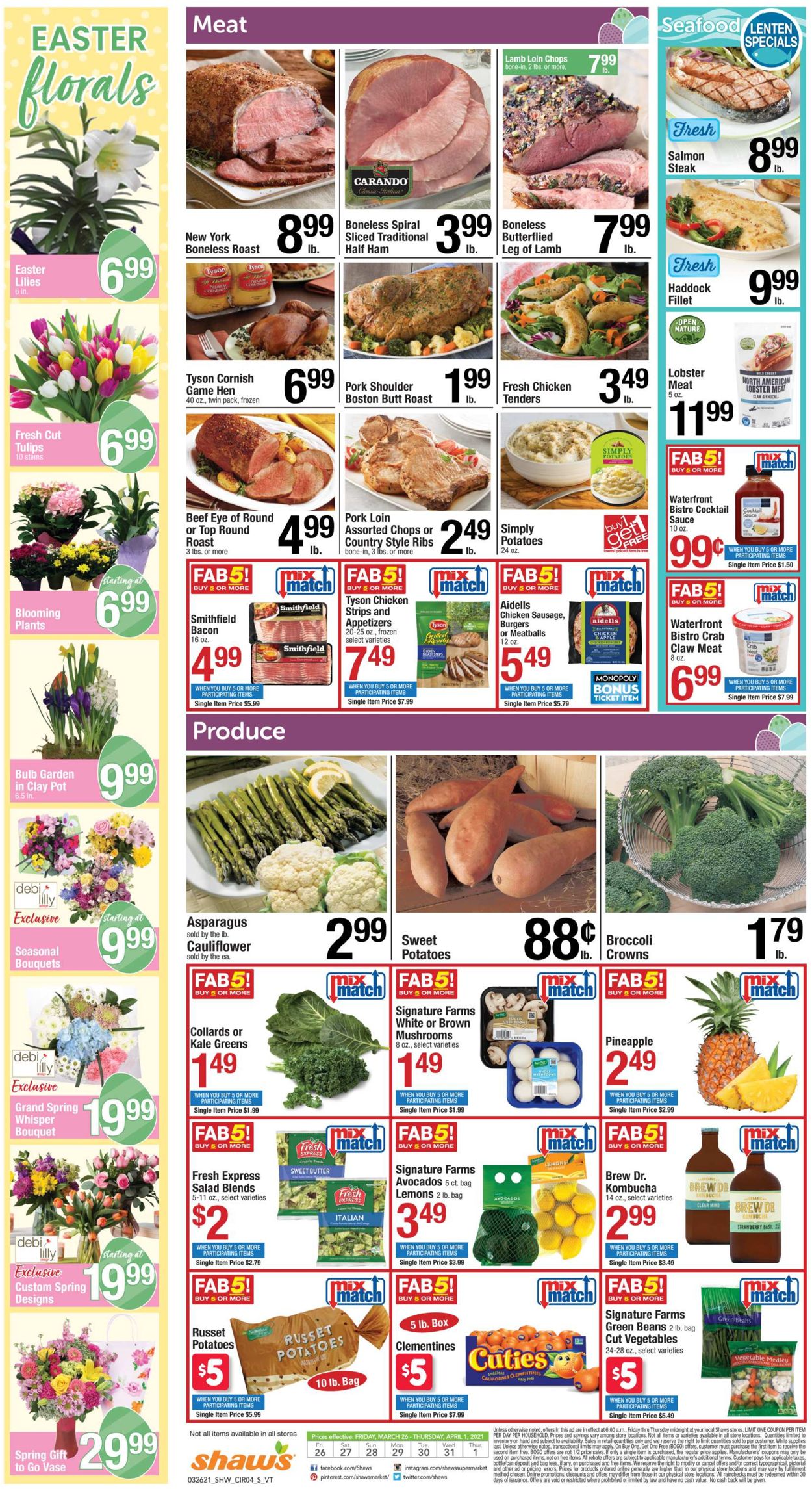 Shaw’s Ad from 03/26/2021