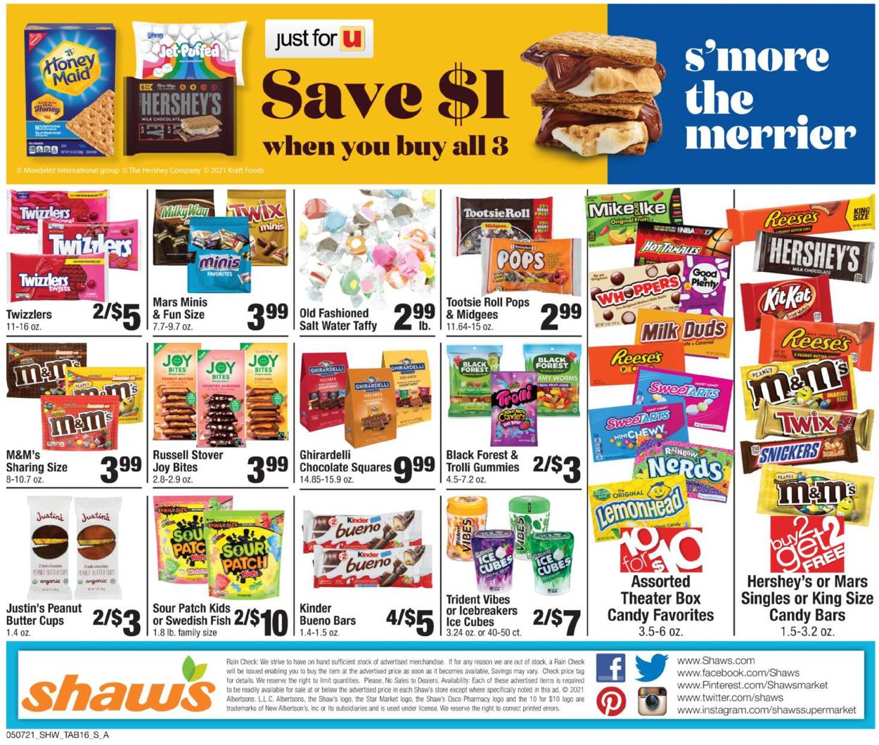 Shaw’s Ad from 05/07/2021