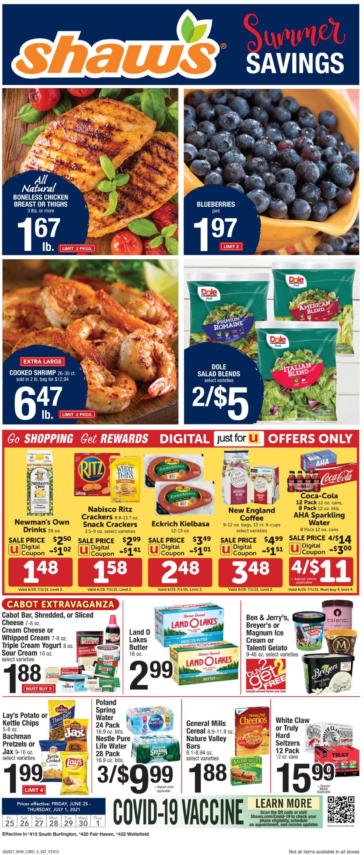 Shaw’s Ad from 06/25/2021