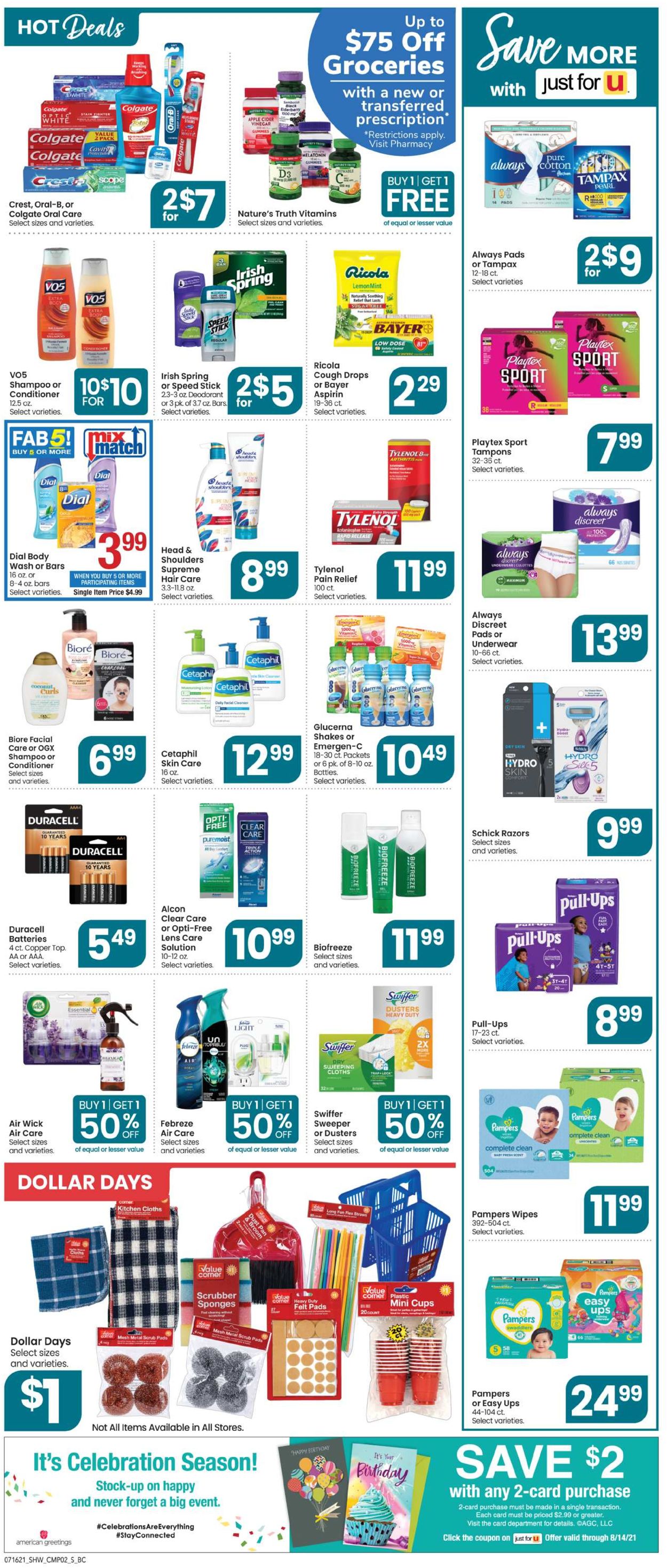 Shaw’s Ad from 07/16/2021