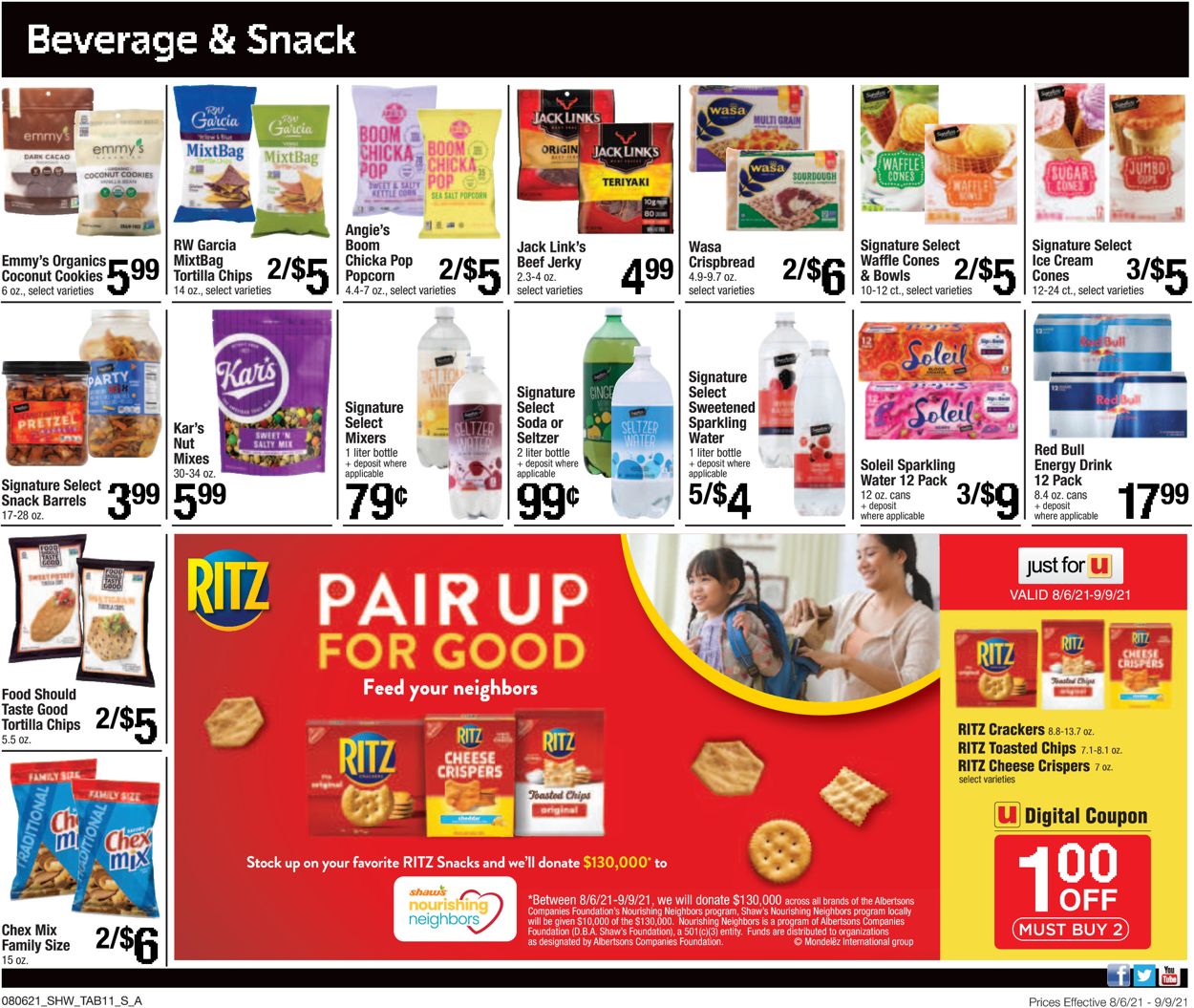 Shaw’s Ad from 08/06/2021