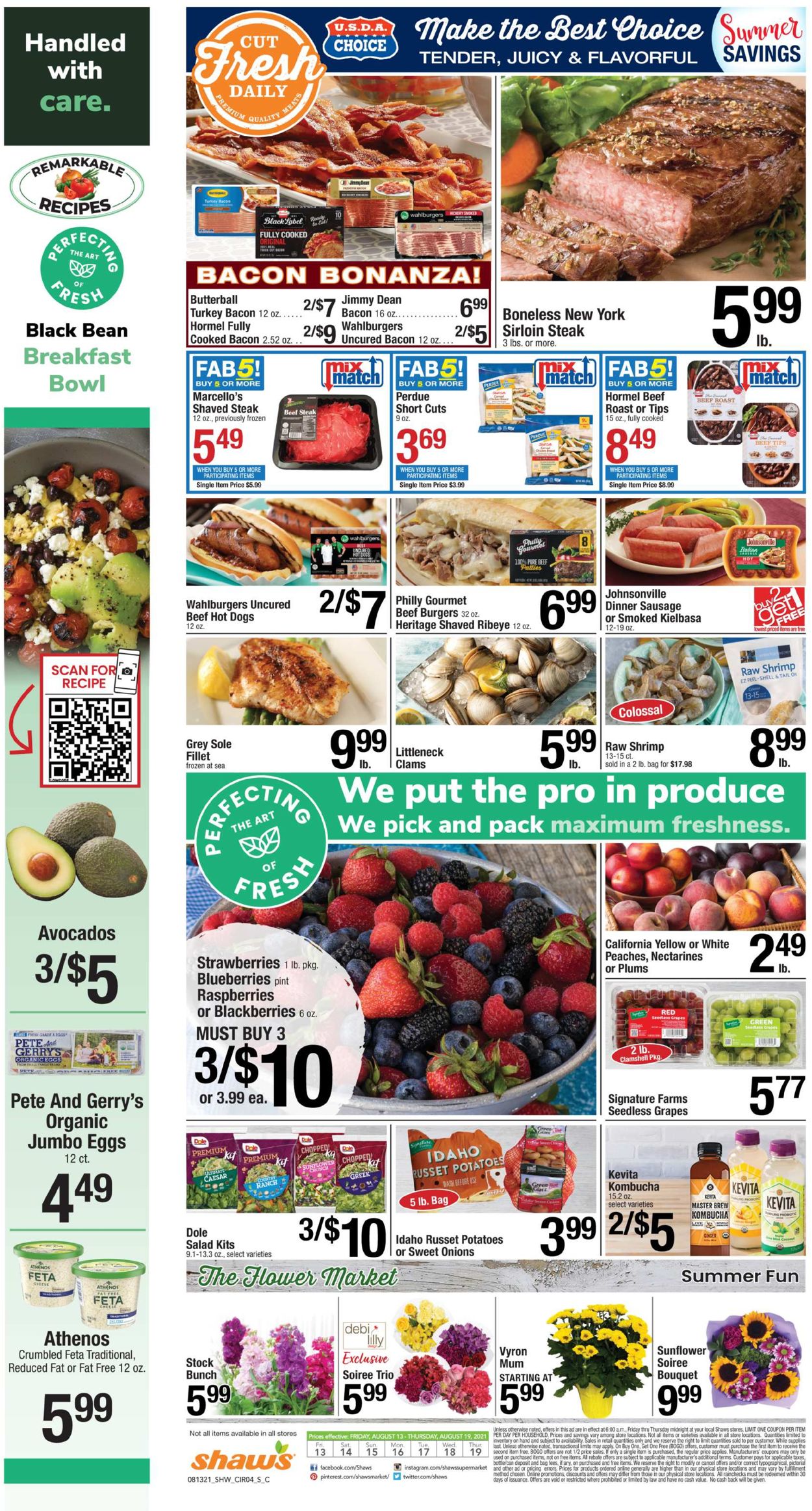 Shaw’s Ad from 08/13/2021