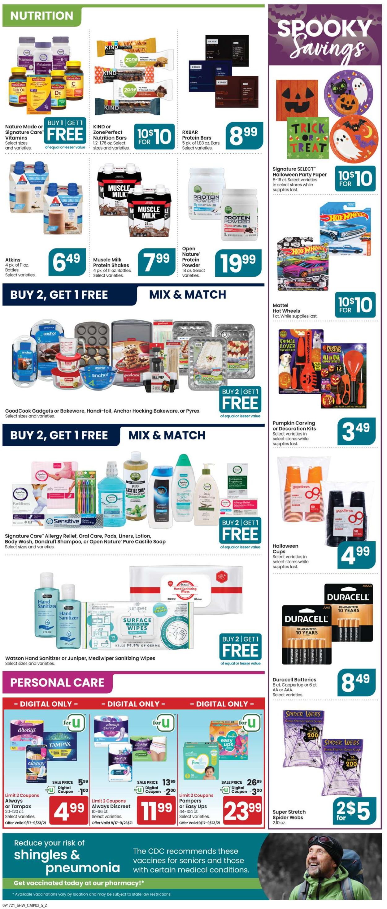 Shaw’s Ad from 09/17/2021