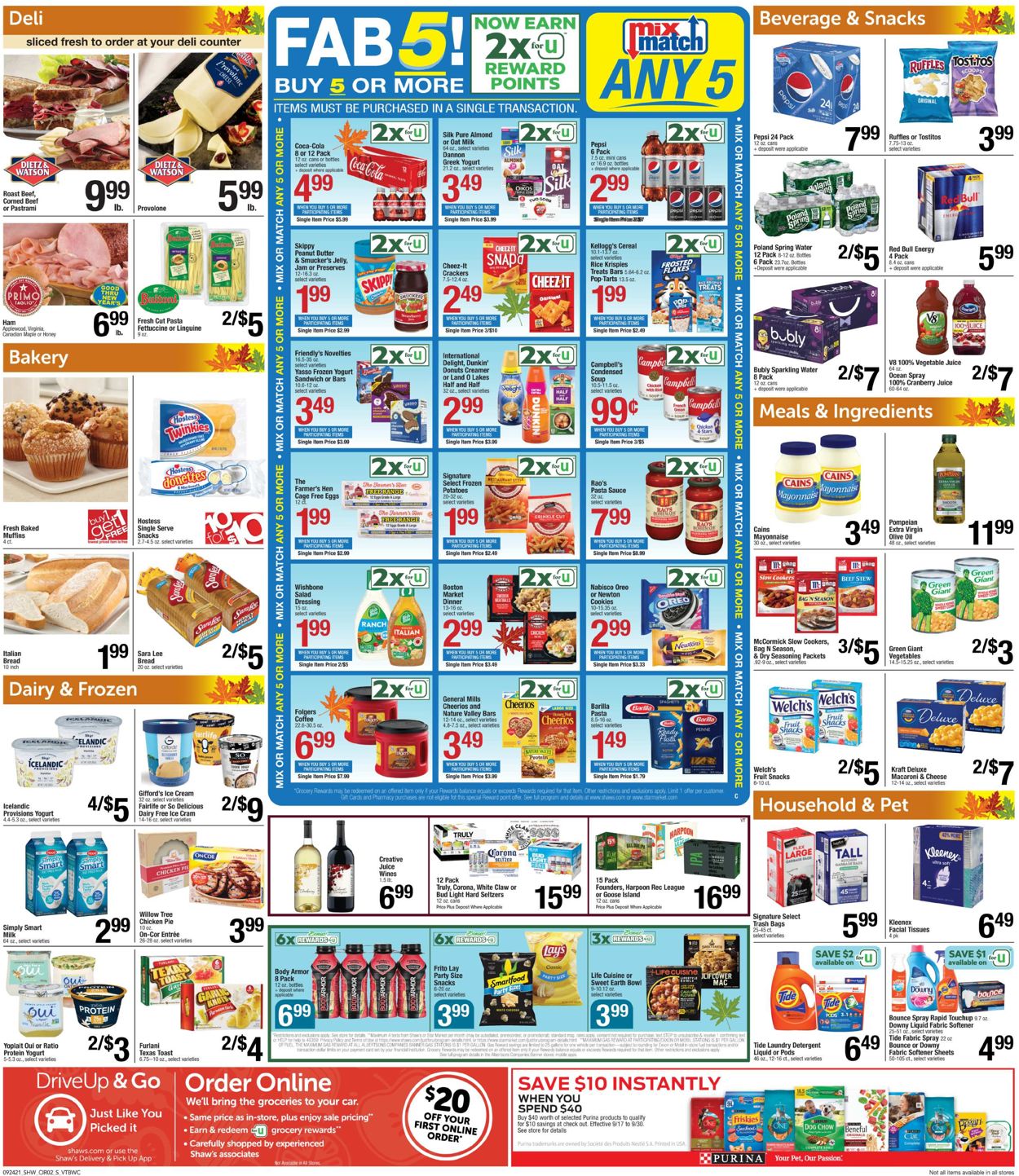 Shaw’s Ad from 09/24/2021