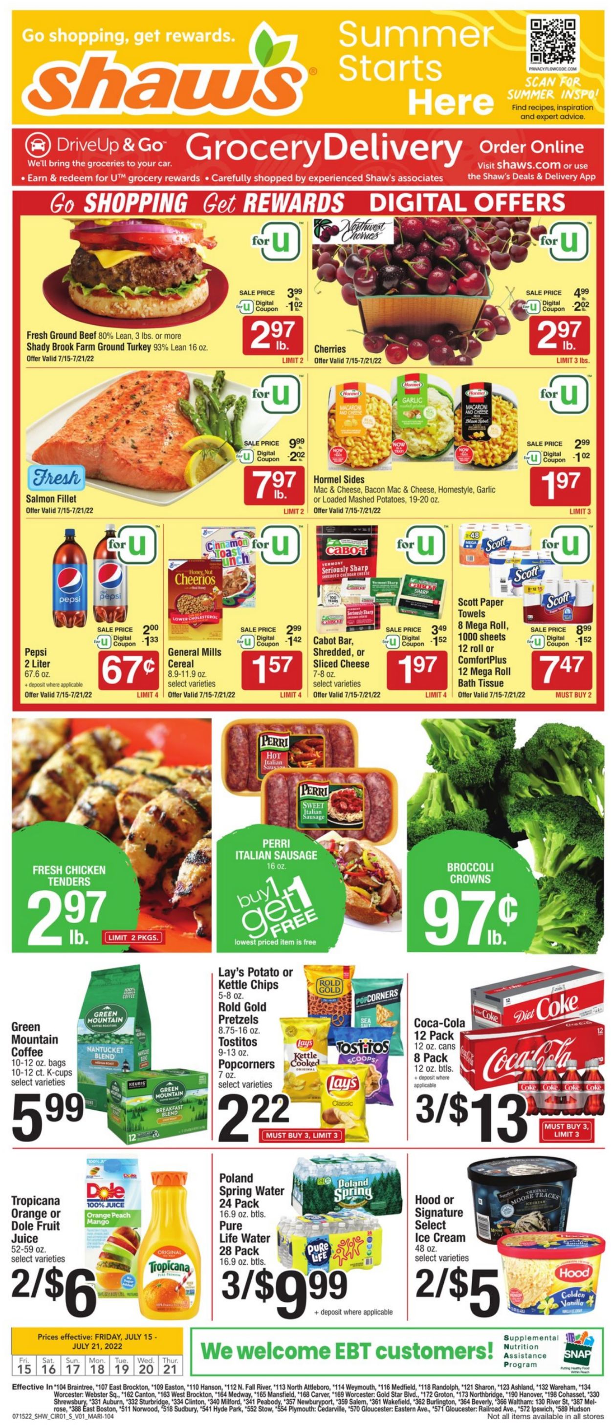 Shaw’s Ad from 07/15/2022