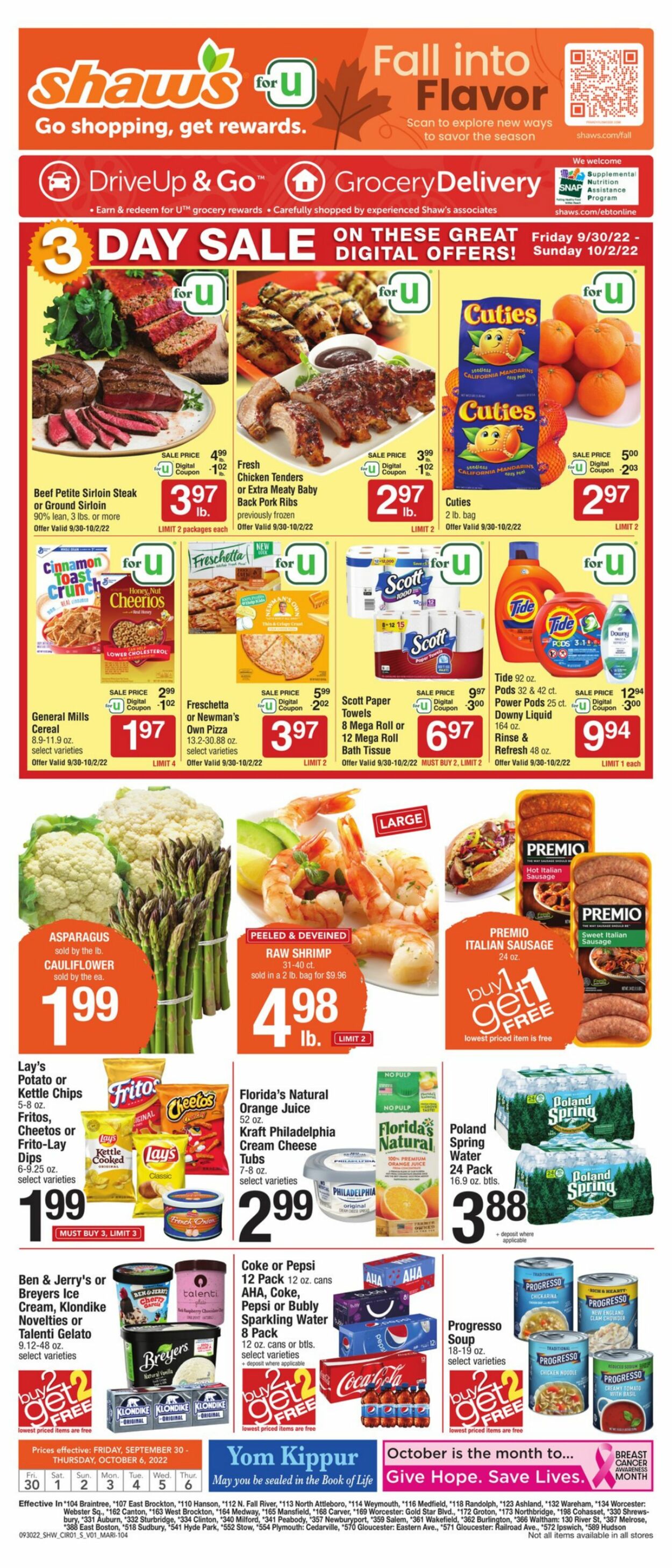 Shaw’s Ad from 09/30/2022