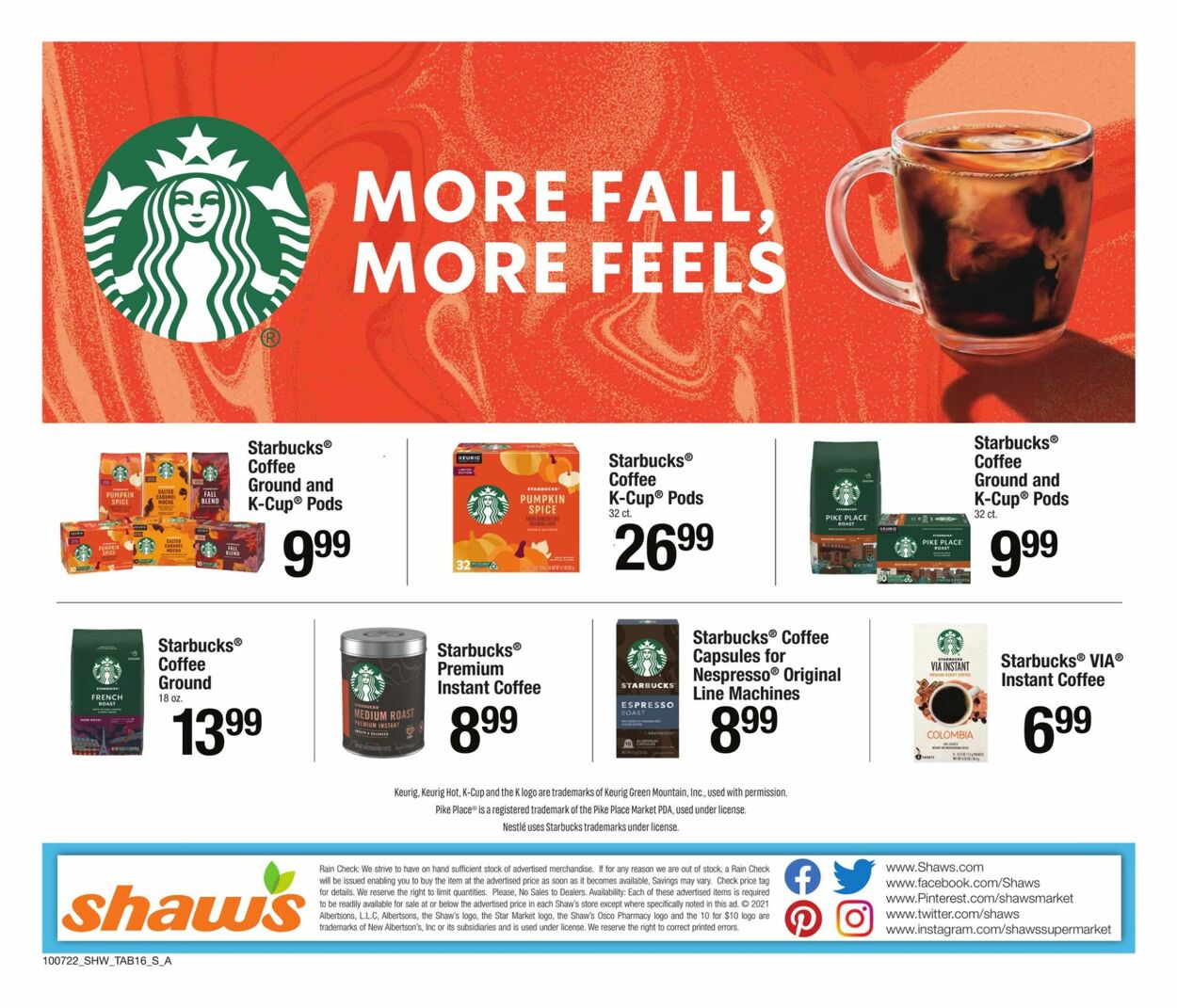 Shaw’s Ad from 10/07/2022