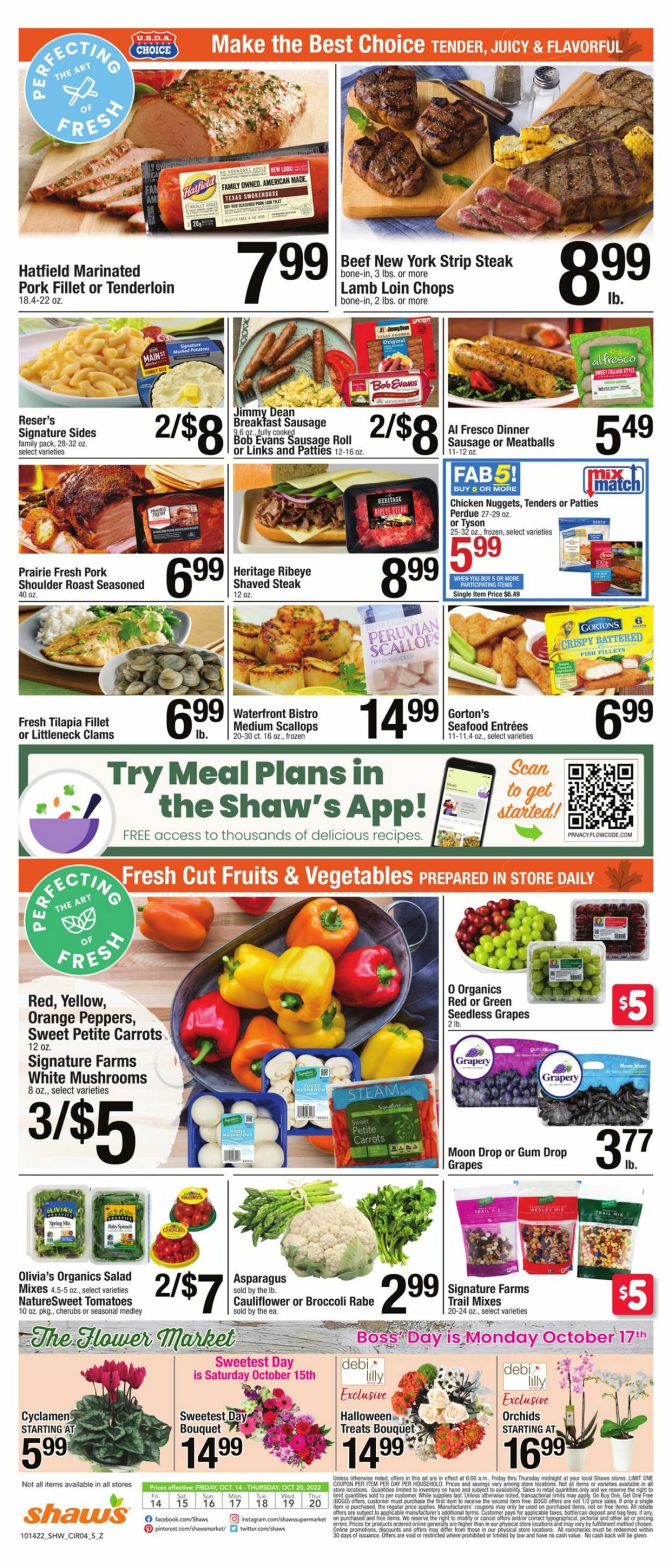 Shaw’s Ad from 10/14/2022