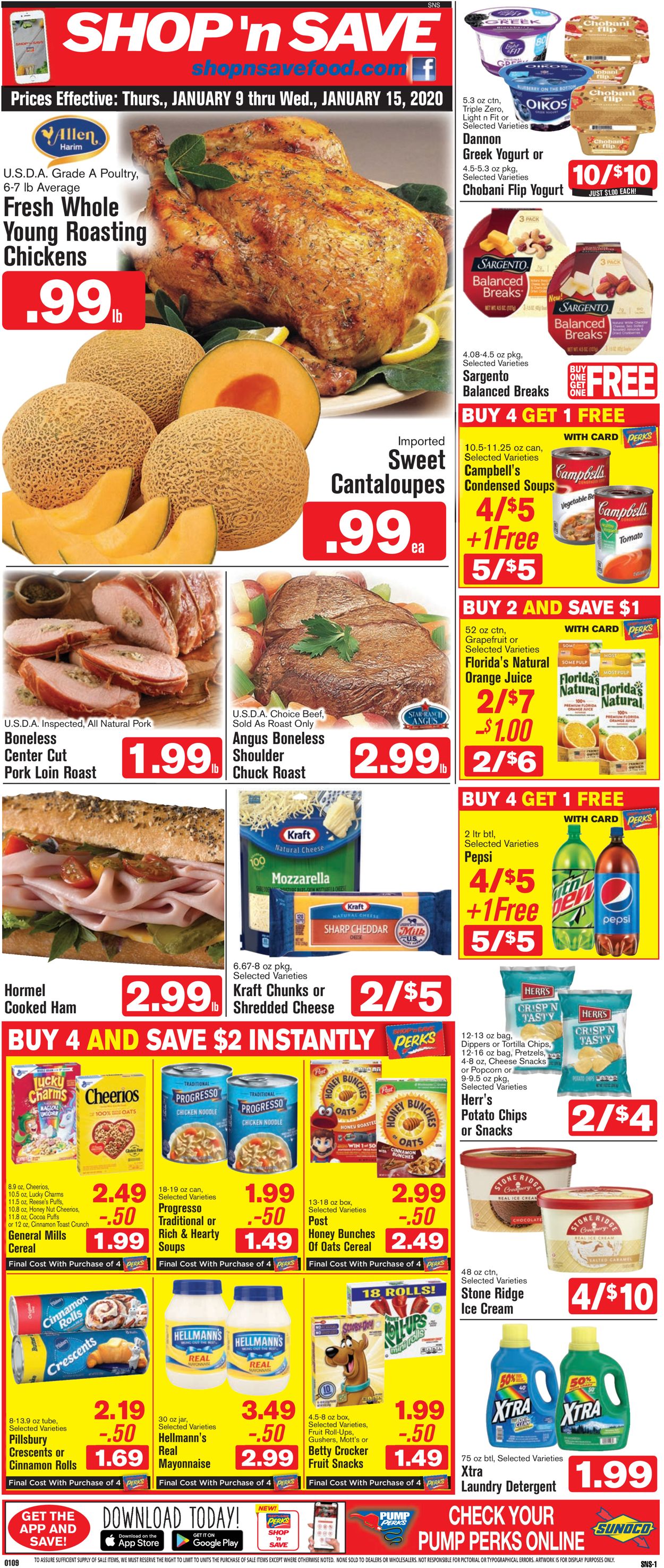 Shop ‘n Save (Pittsburgh) Ad from 01/09/2020