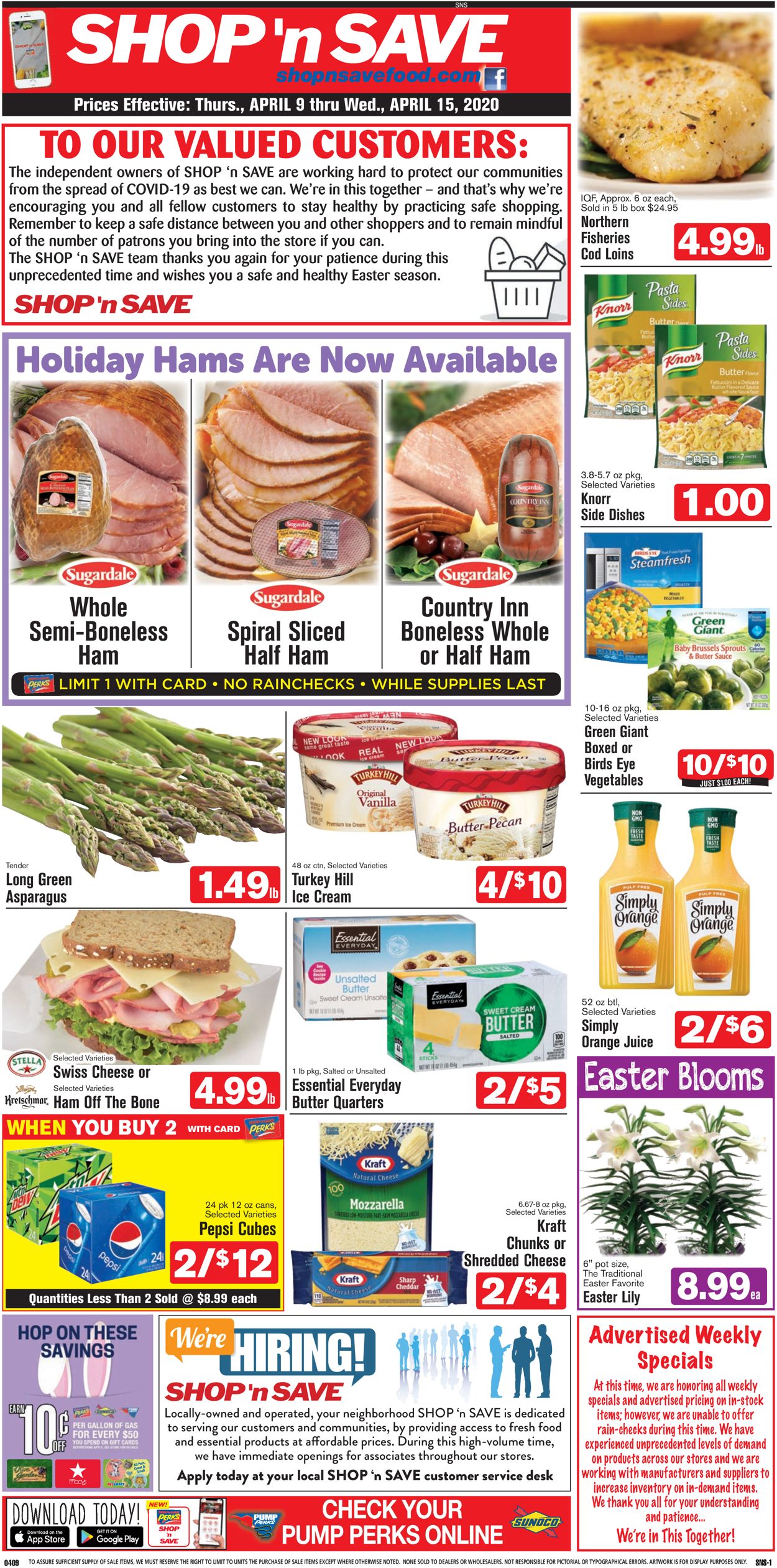 Shop ‘n Save (Pittsburgh) Ad from 04/09/2020