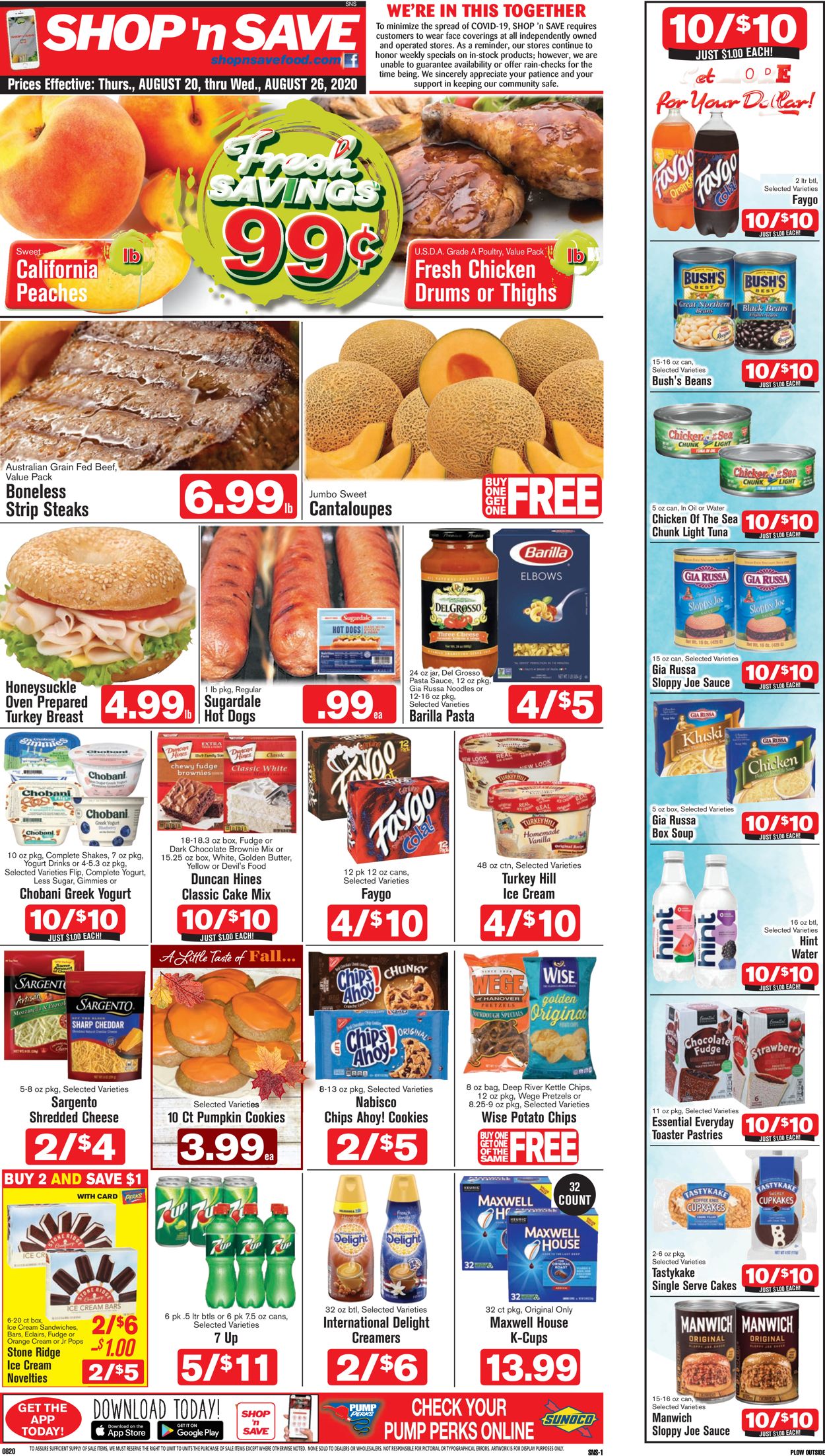 Shop ‘n Save (Pittsburgh) Ad from 08/20/2020