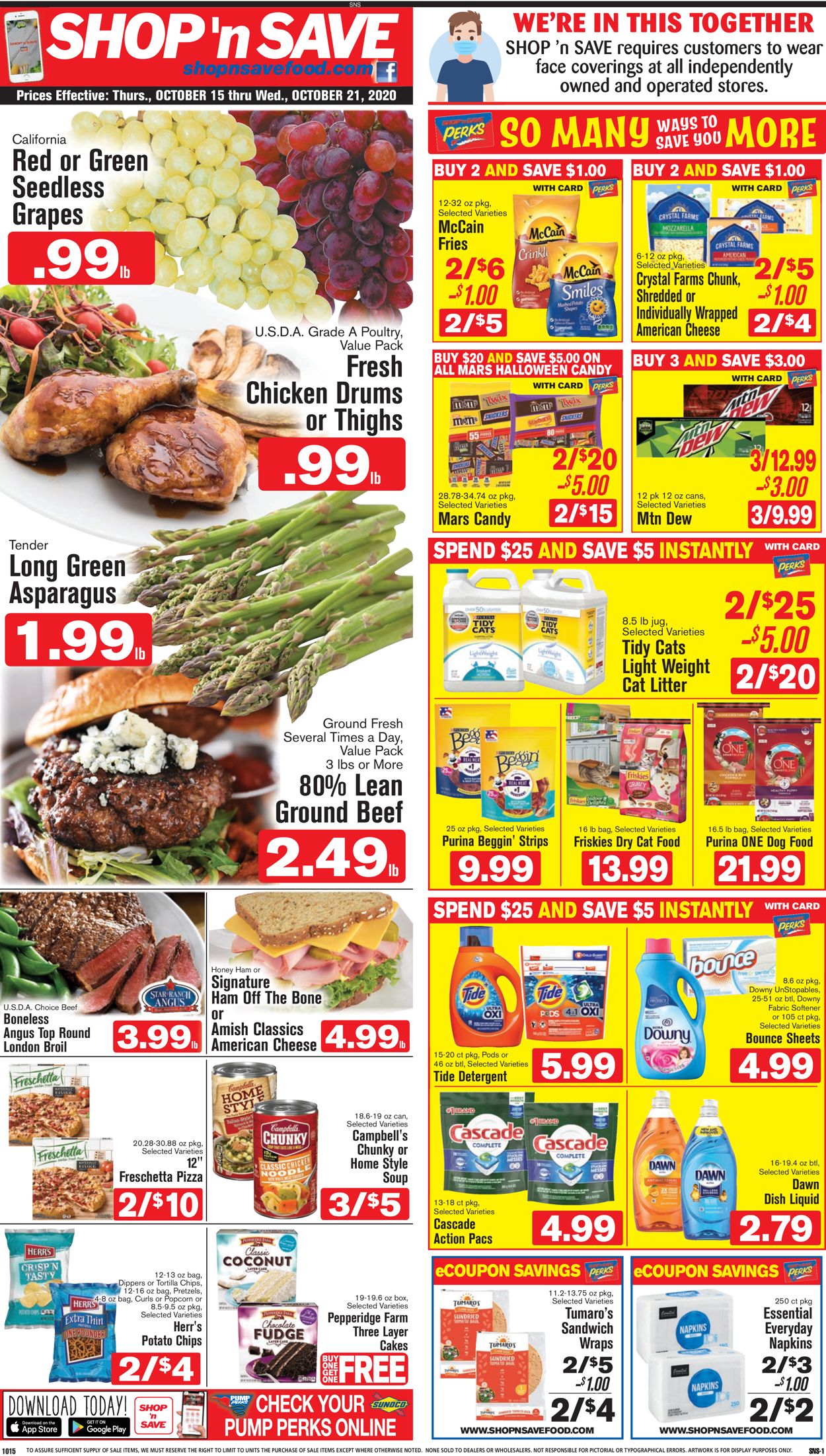Shop ‘n Save (Pittsburgh) Ad from 10/15/2020