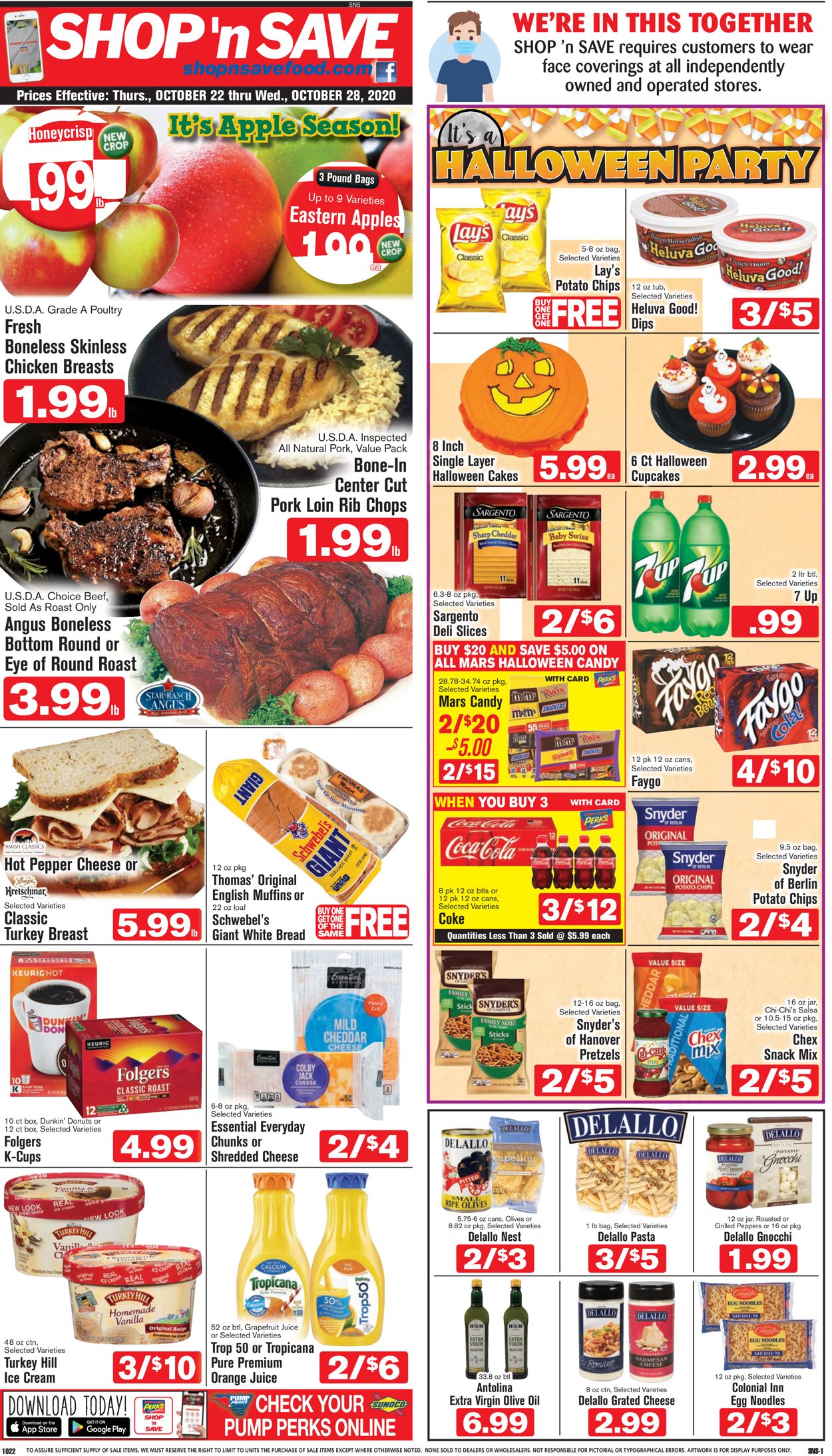 Shop ‘n Save (Pittsburgh) Ad from 10/22/2020