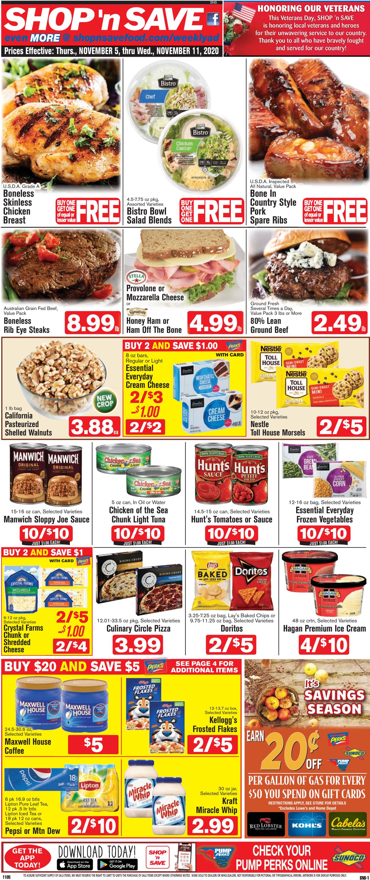Shop ‘n Save (Pittsburgh) Ad from 11/05/2020