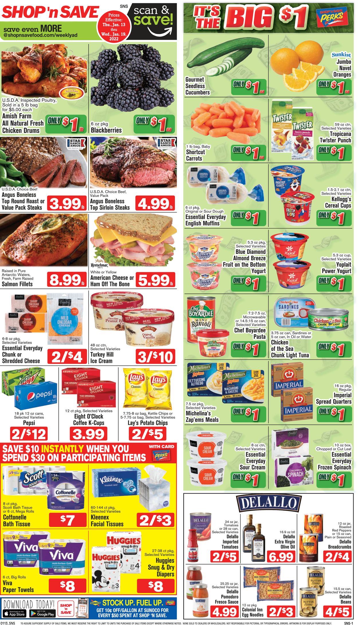 Shop ‘n Save (Pittsburgh) Ad from 01/13/2022