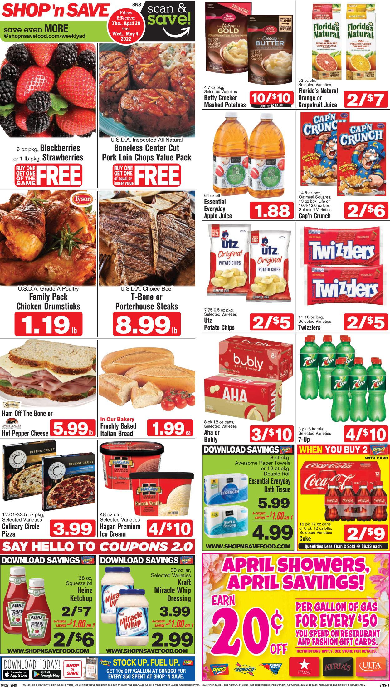 Shop ‘n Save (Pittsburgh) Ad from 04/28/2022