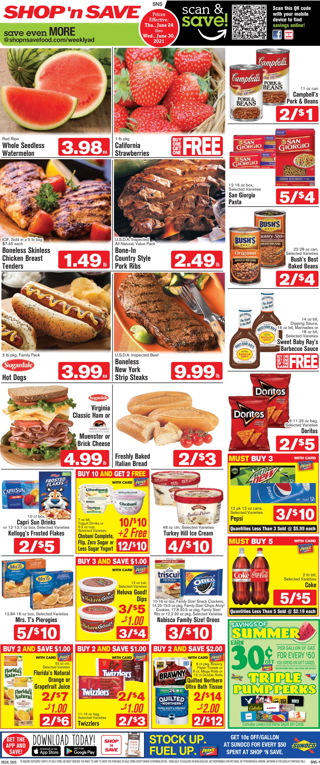 Shop ‘n Save Ad from 06/24/2021