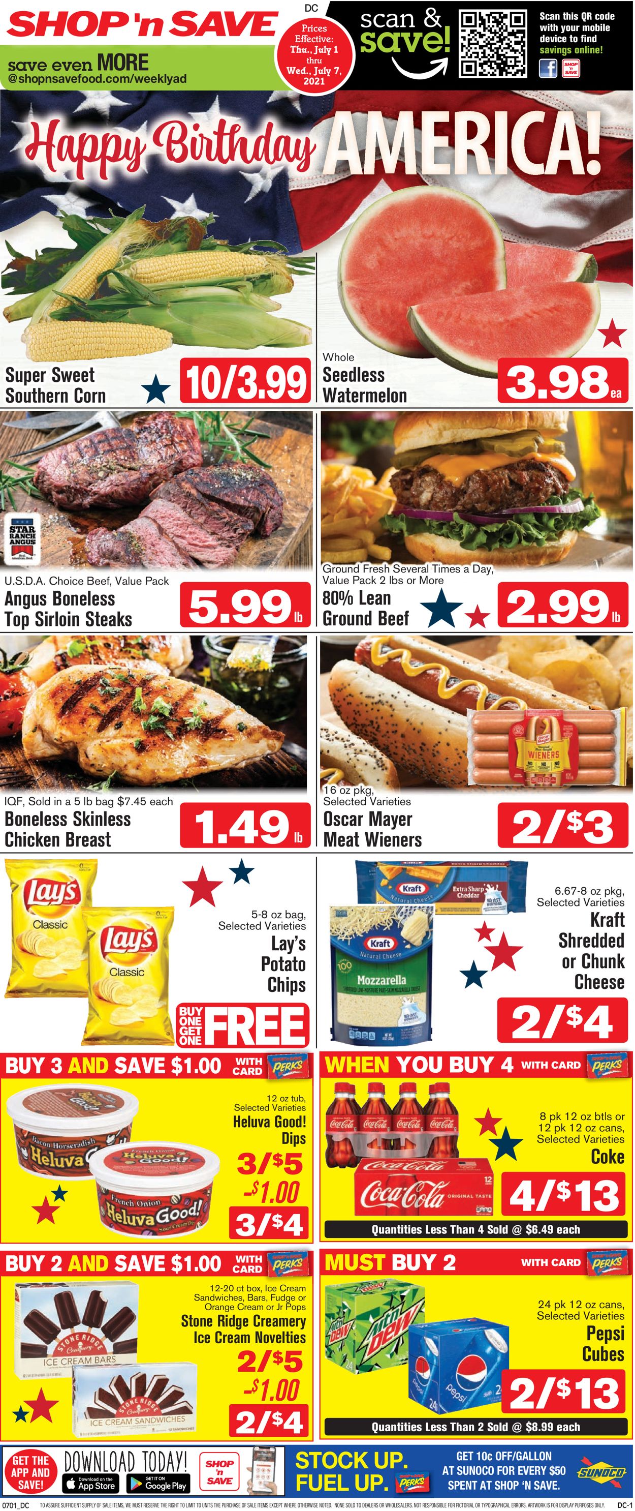 Shop ‘n Save Ad from 07/01/2021