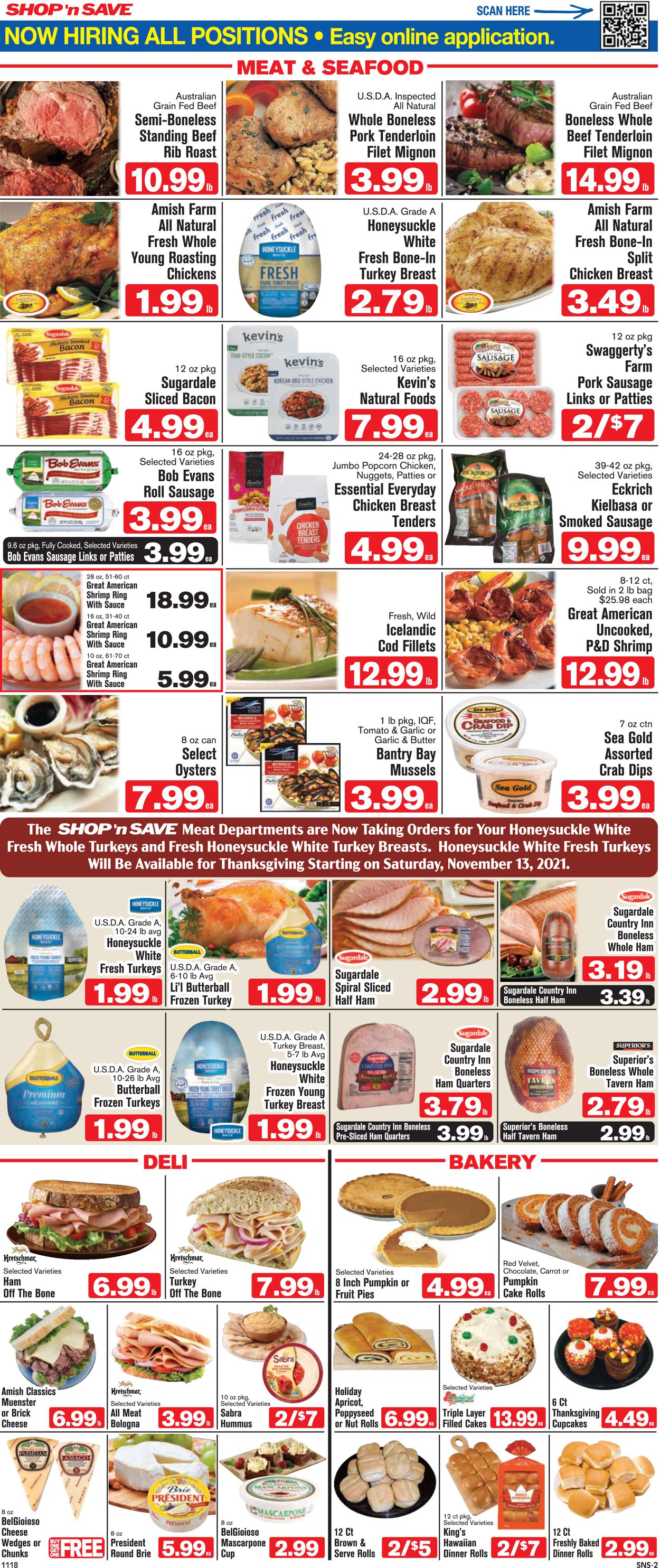 Shop ‘n Save Ad from 11/18/2021