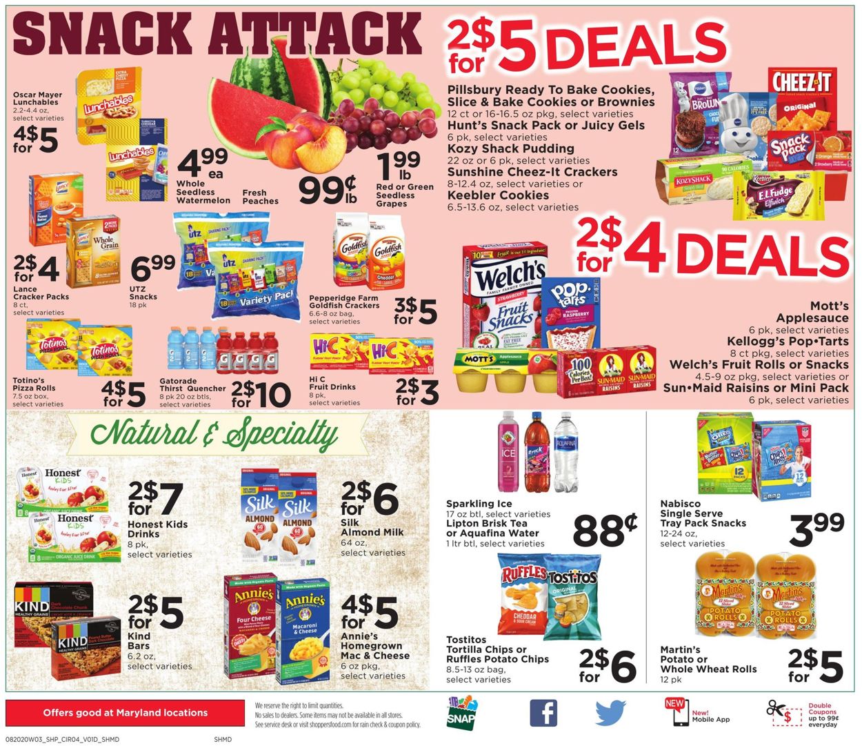 Shoppers Food & Pharmacy Ad from 08/20/2020