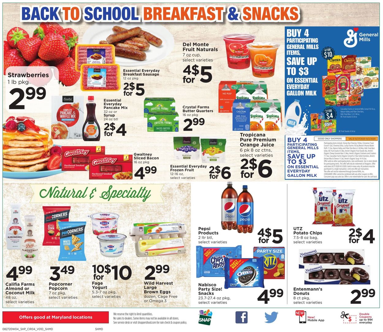 Shoppers Food & Pharmacy Ad from 08/27/2020