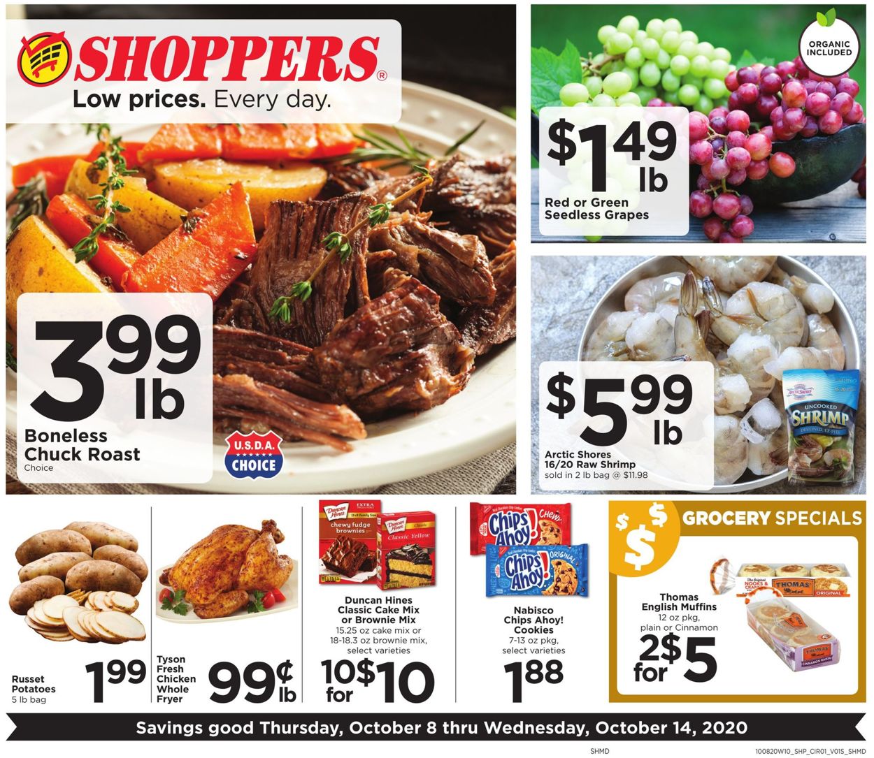 Shoppers Food & Pharmacy Ad from 10/08/2020